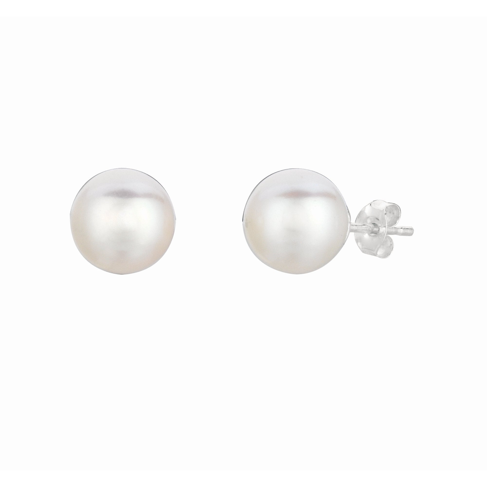 Sterling Silver 8MM Freshwater Pearl Stud Earring