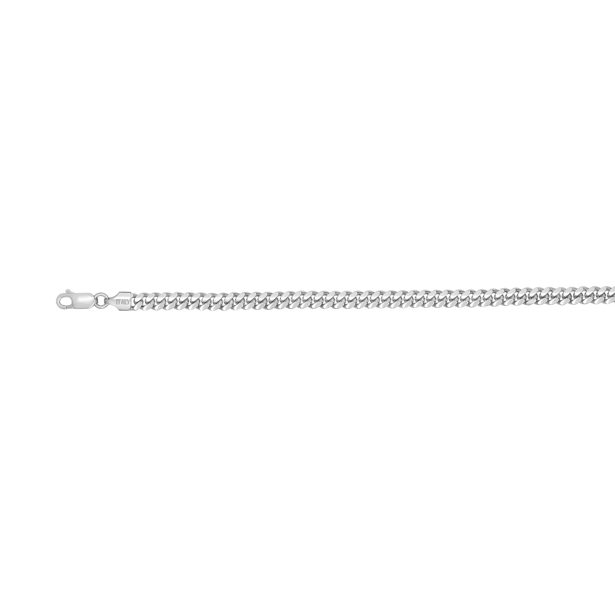 Silver 4.9mm Miami Cuban 24" Chain with Box Lock