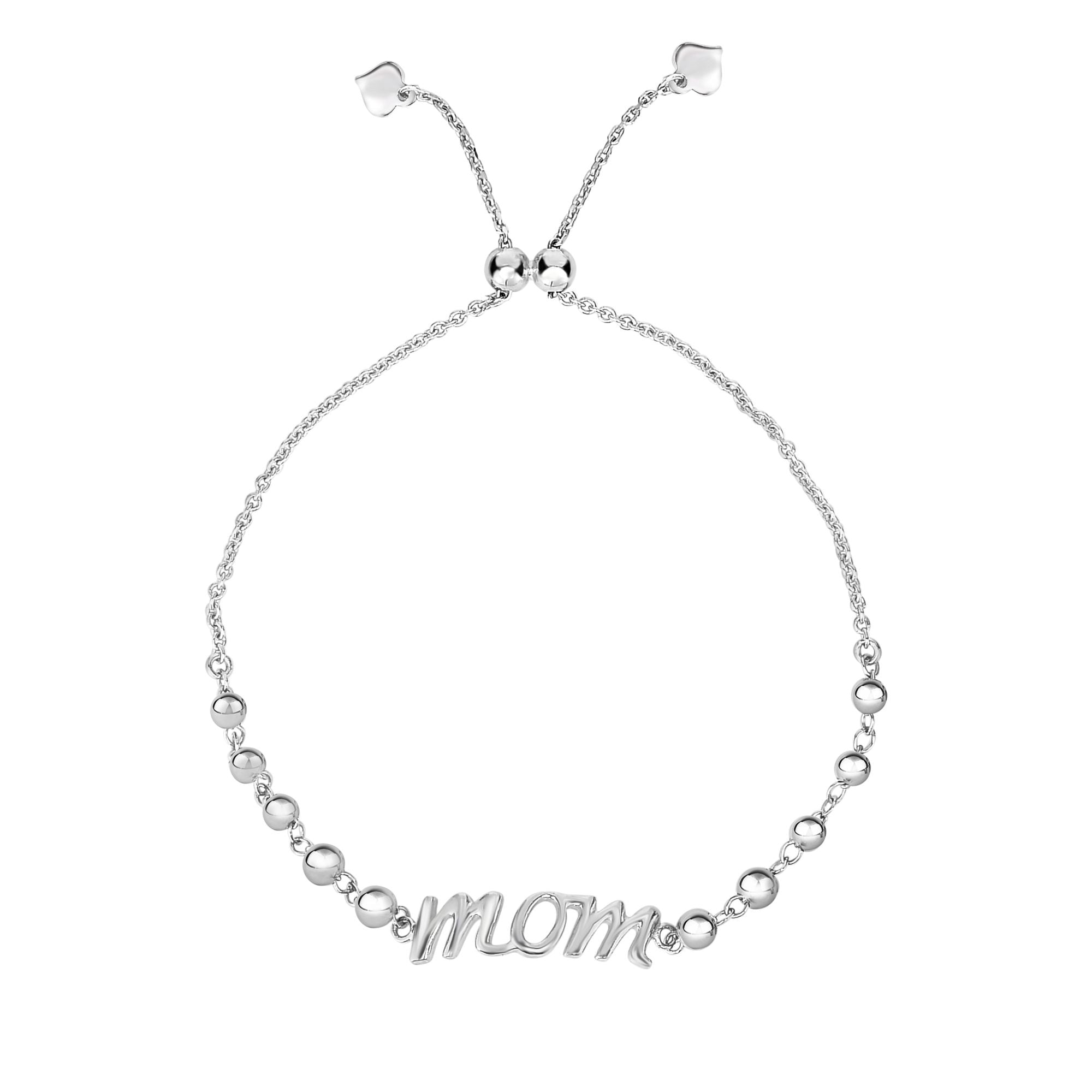 Sterling Silver  9.25" Mom Friendship Bracelet