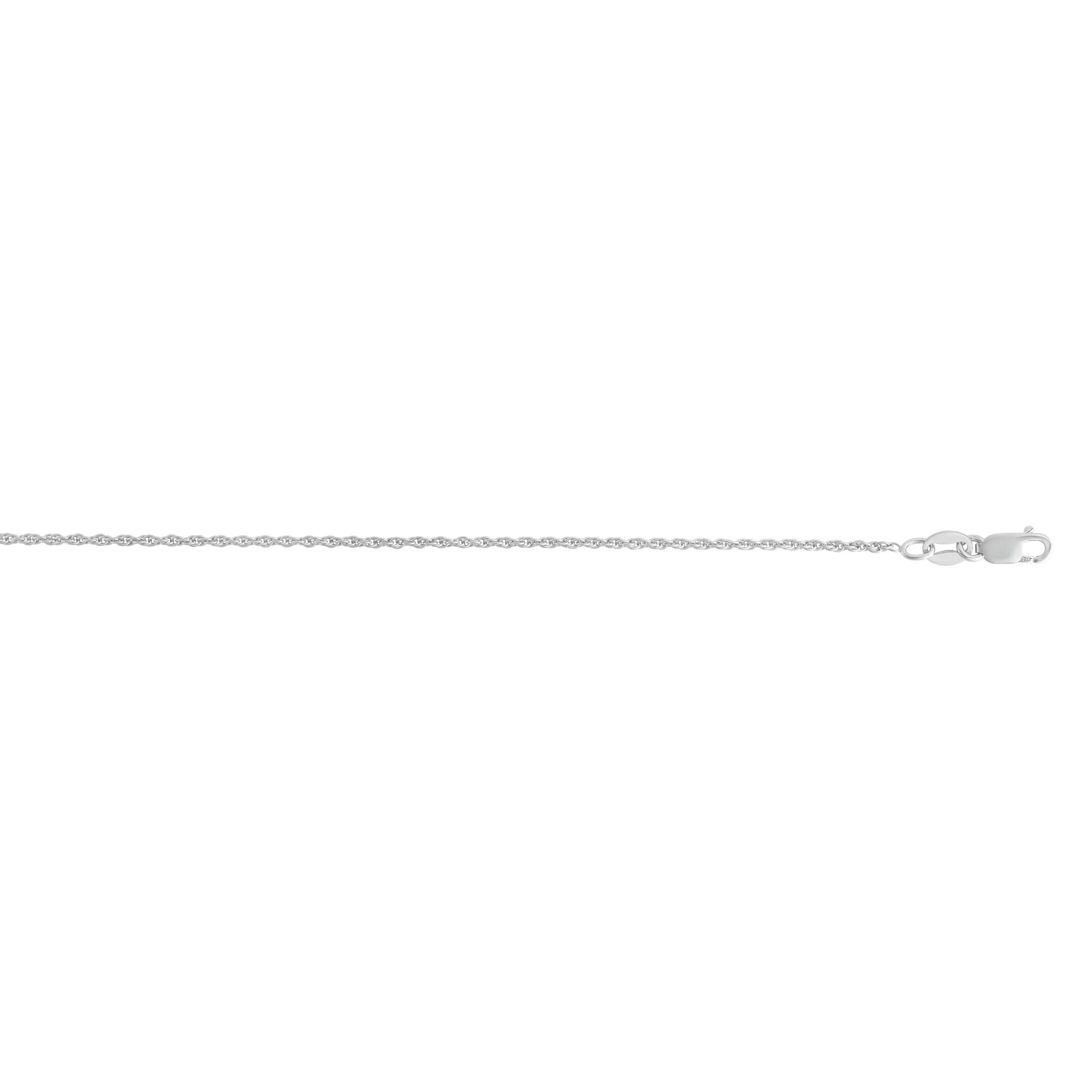 Sterling Silver 1.7mm Machine Rope 20" Chain with Lobster Clasp