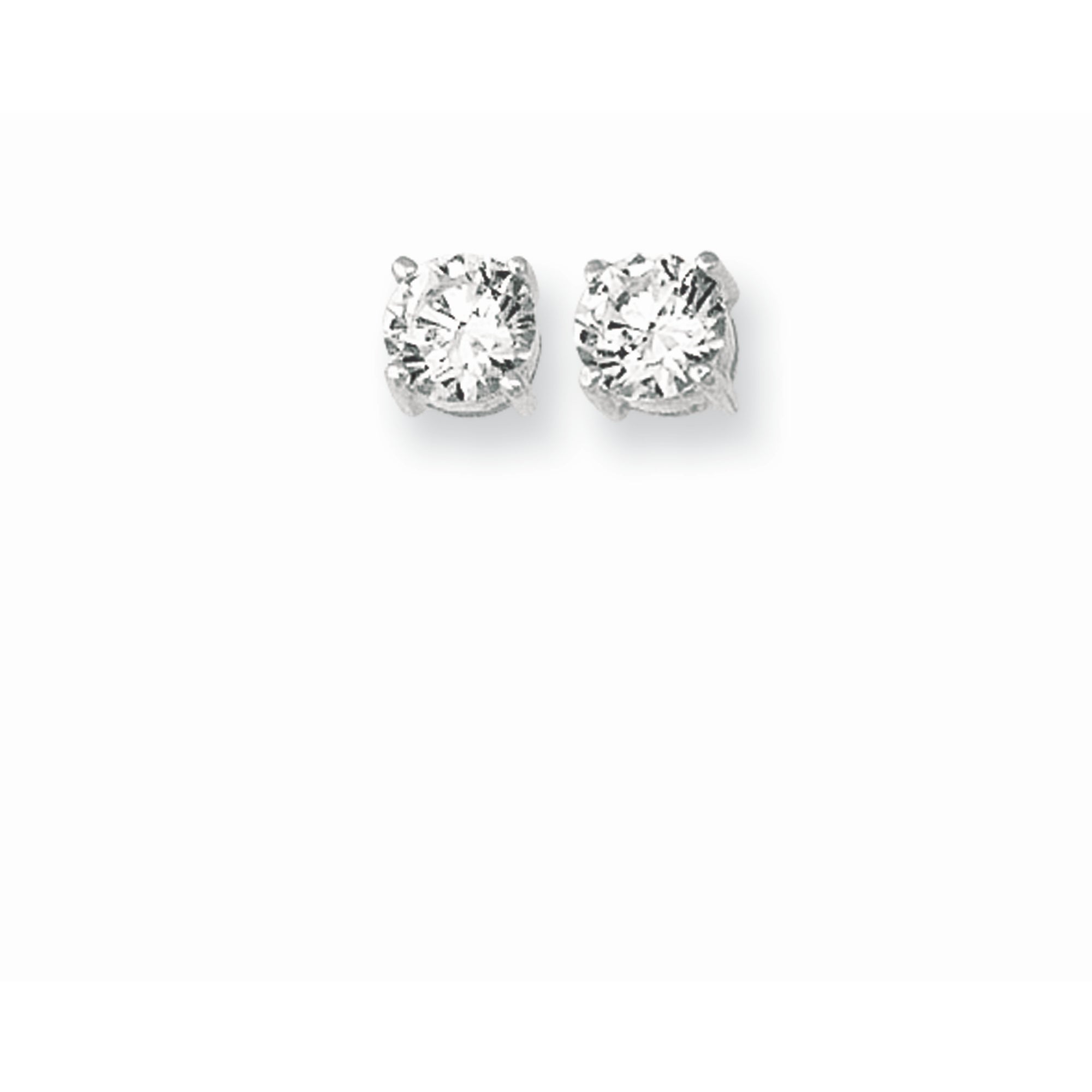 Sterling Silver 5MM Round CZ Stud Earring