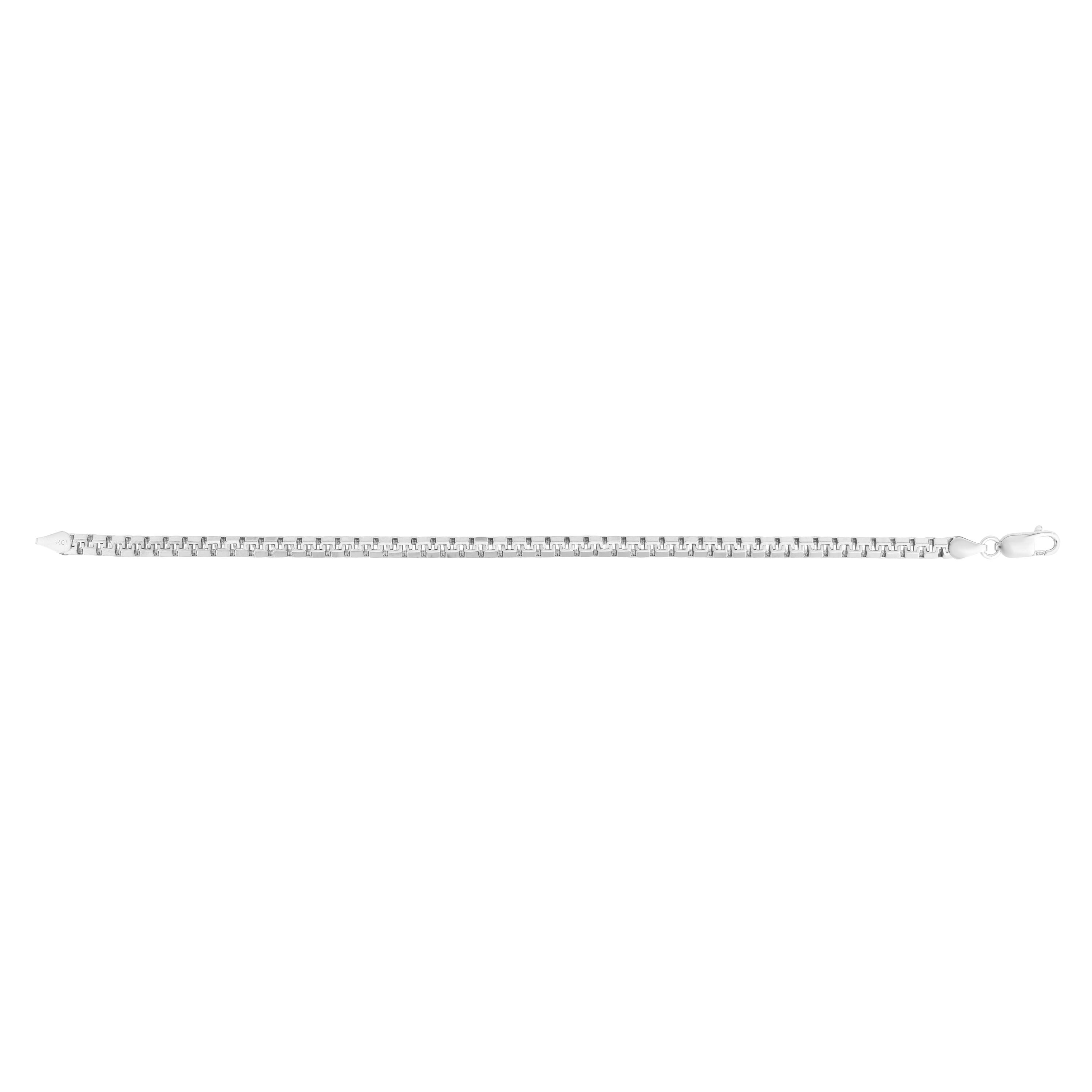 Sterling Silver 2mm Greek Box 20" Chain with Lobster Clasp