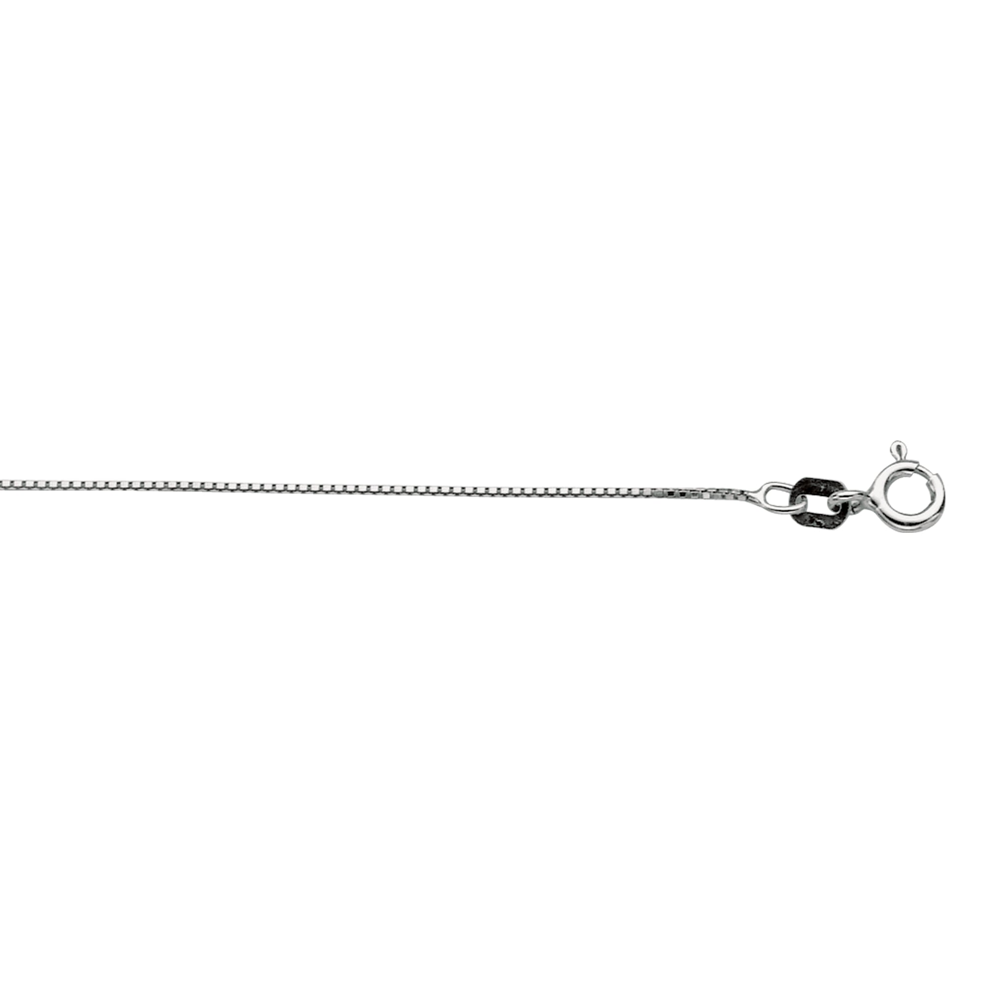 Sterling Silver 0.6mm Classic Box 20" Chain with Spring Ring Clasp