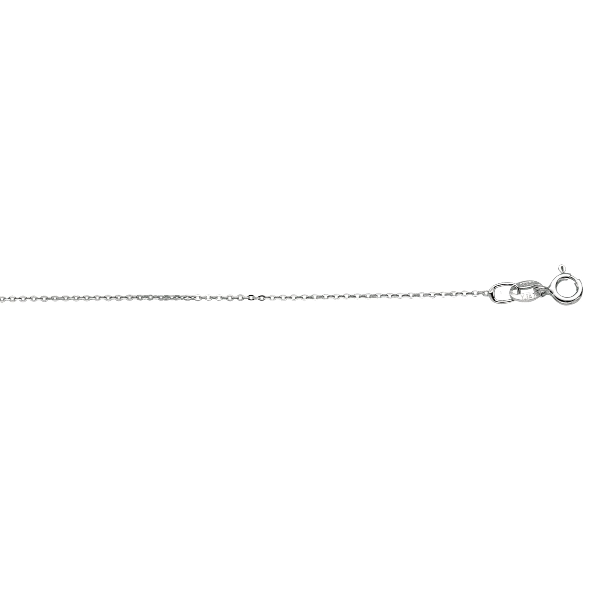 Sterling Silver 0.6mm Diamond Cut Cable 20" Chain with Lobster Clasp