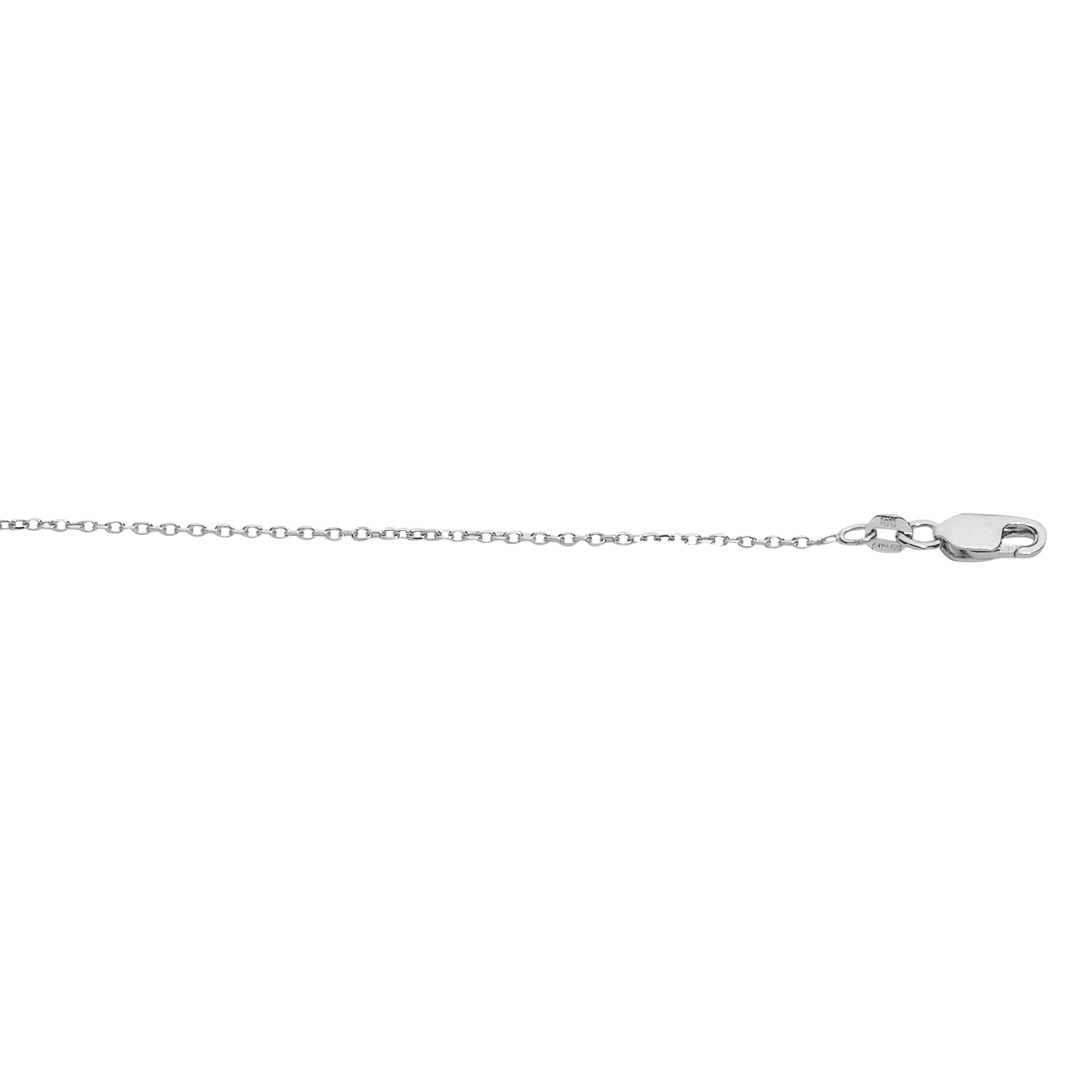 Sterling Silver 1.1mm Diamond Cut Cable 30" Chain with Lobster Clasp