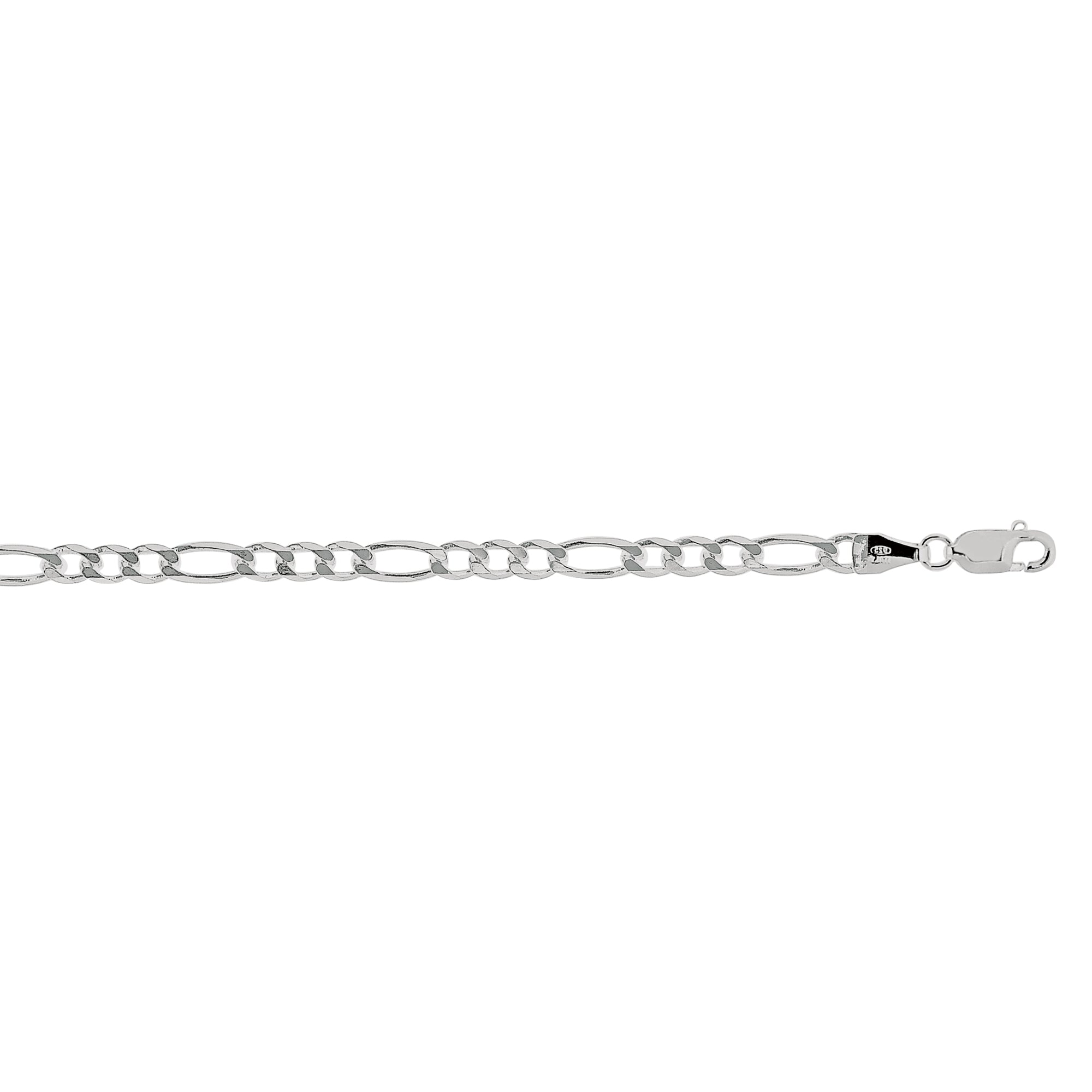 Sterling Silver 3.7mm Figaro 24" Chain with Lobster Clasp