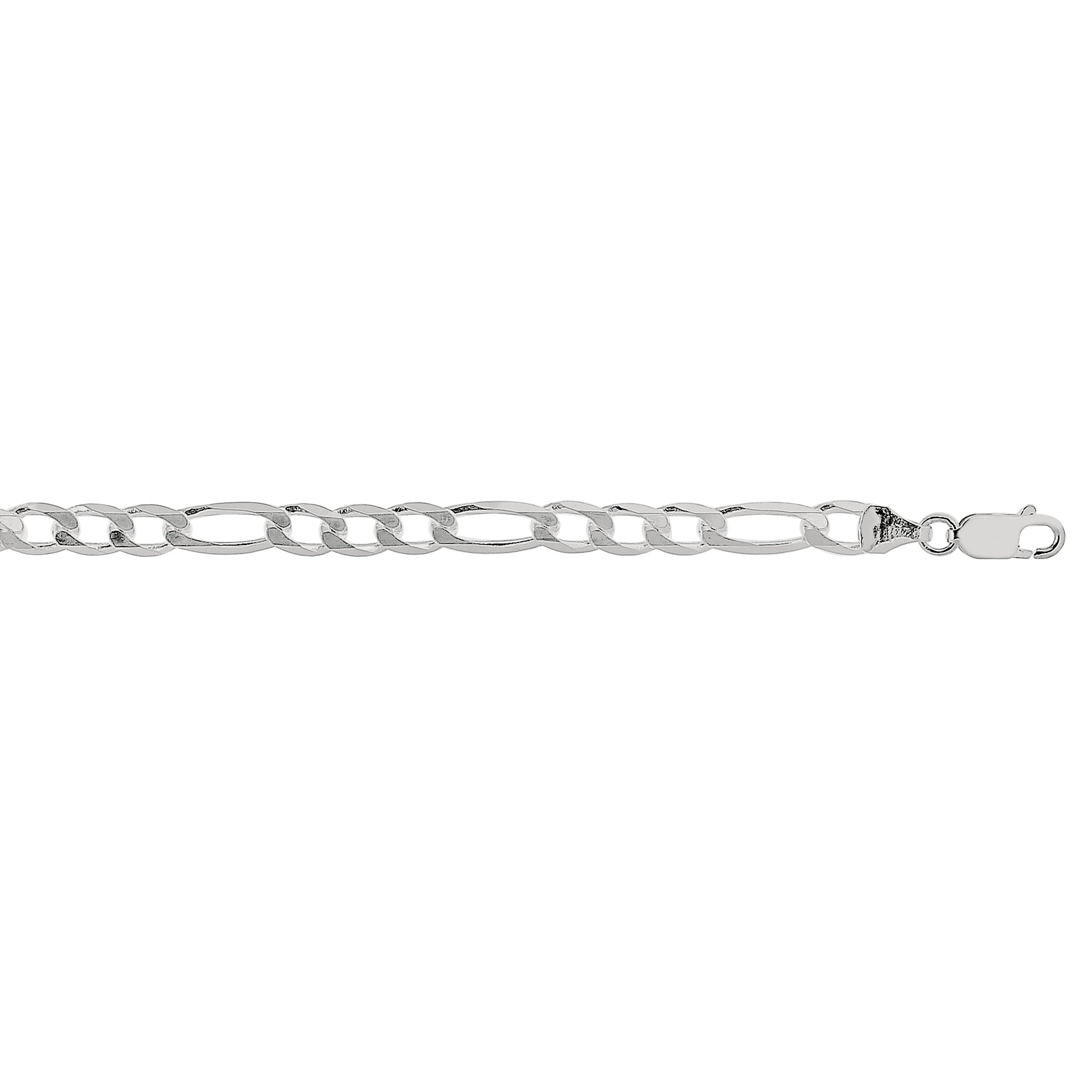 Sterling Silver 5.5mm Figaro 30" Chain with Lobster Clasp