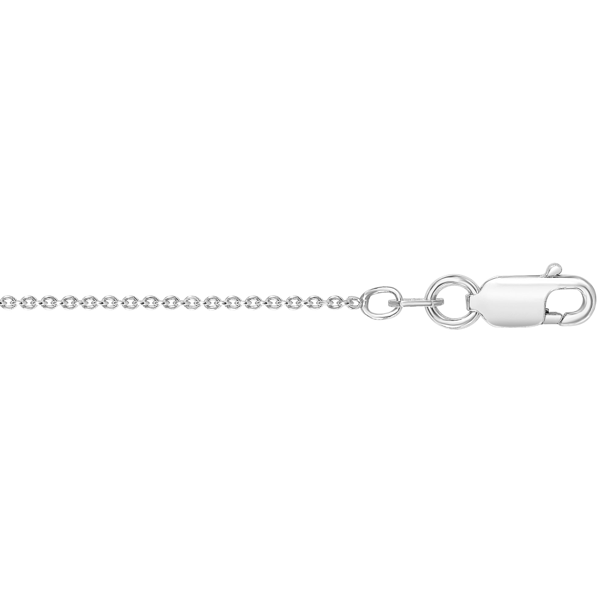 Sterling Silver 0.9mm Round Cable 20" Chain with Lobster Clasp