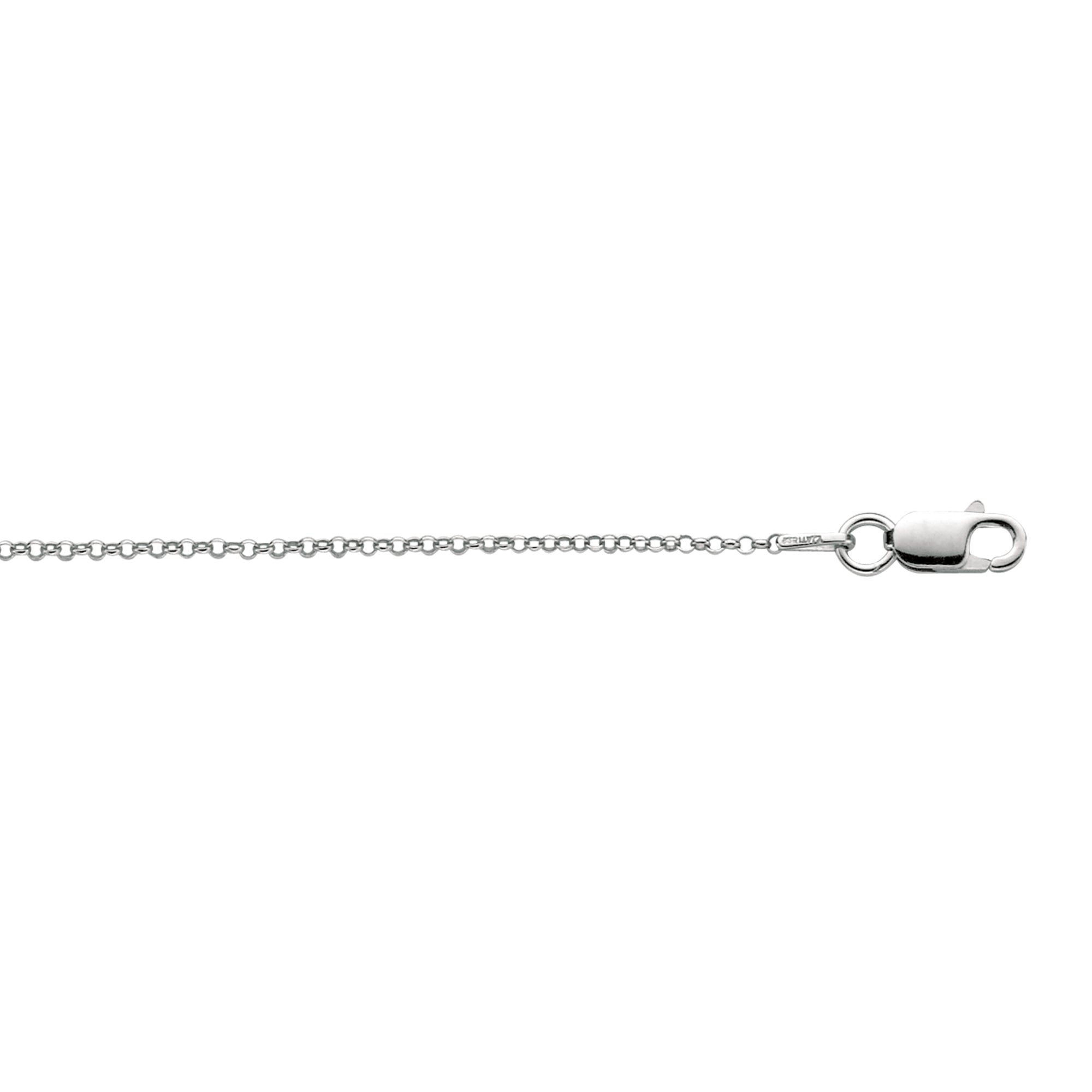 Silver 1.5mm Rolo 24" Chain with Lobster Lock