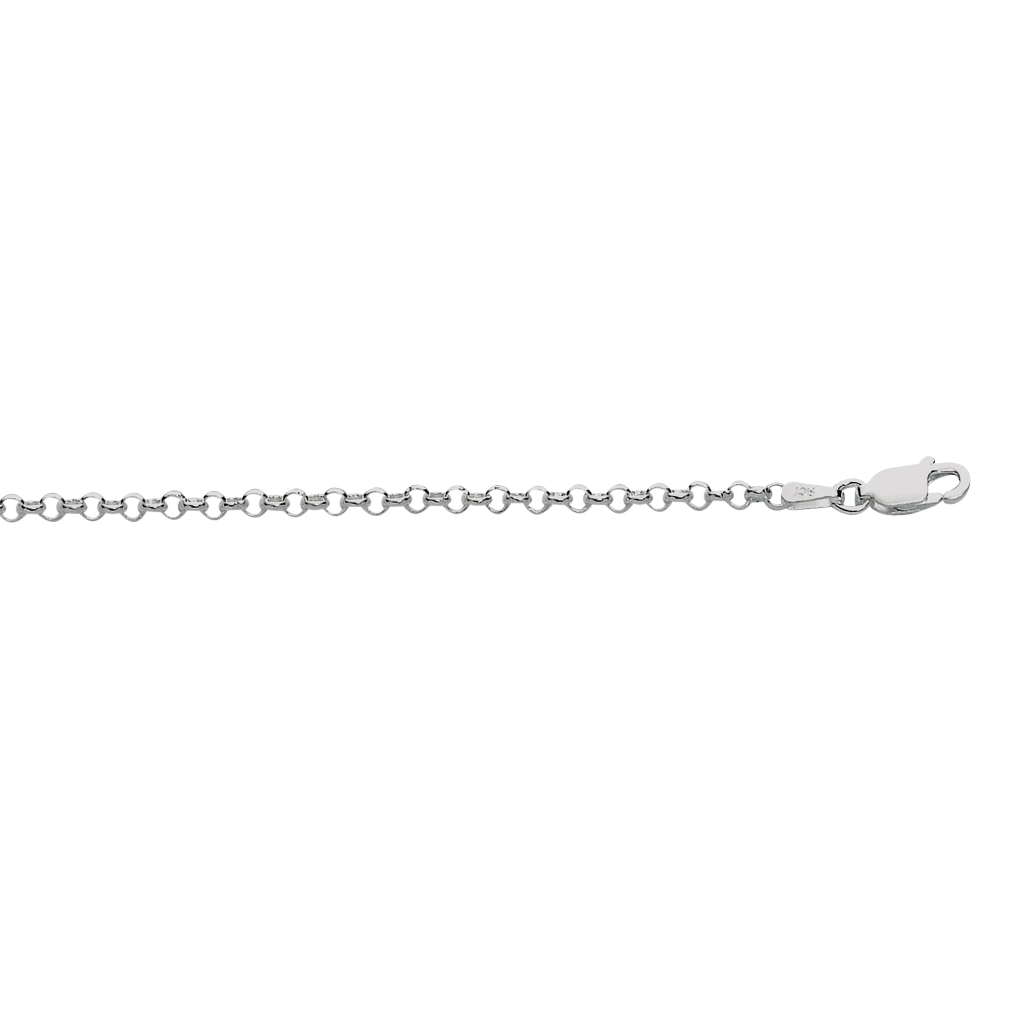 Sterling Silver 2.4mm Rolo 18" Chain with Lobster Clasp