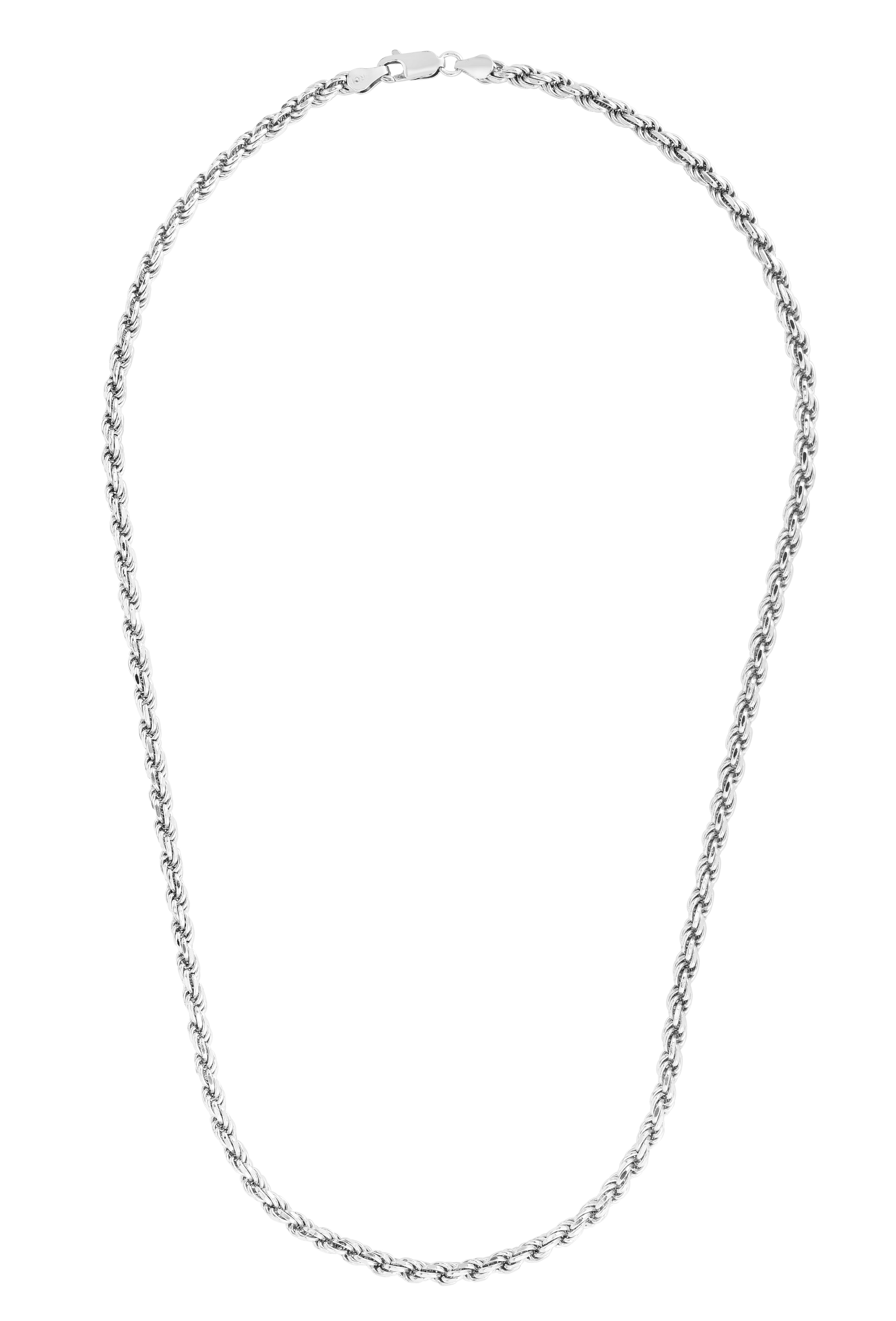 Sterling Silver 3.6mm Rope 30" Chain with Lobster Clasp