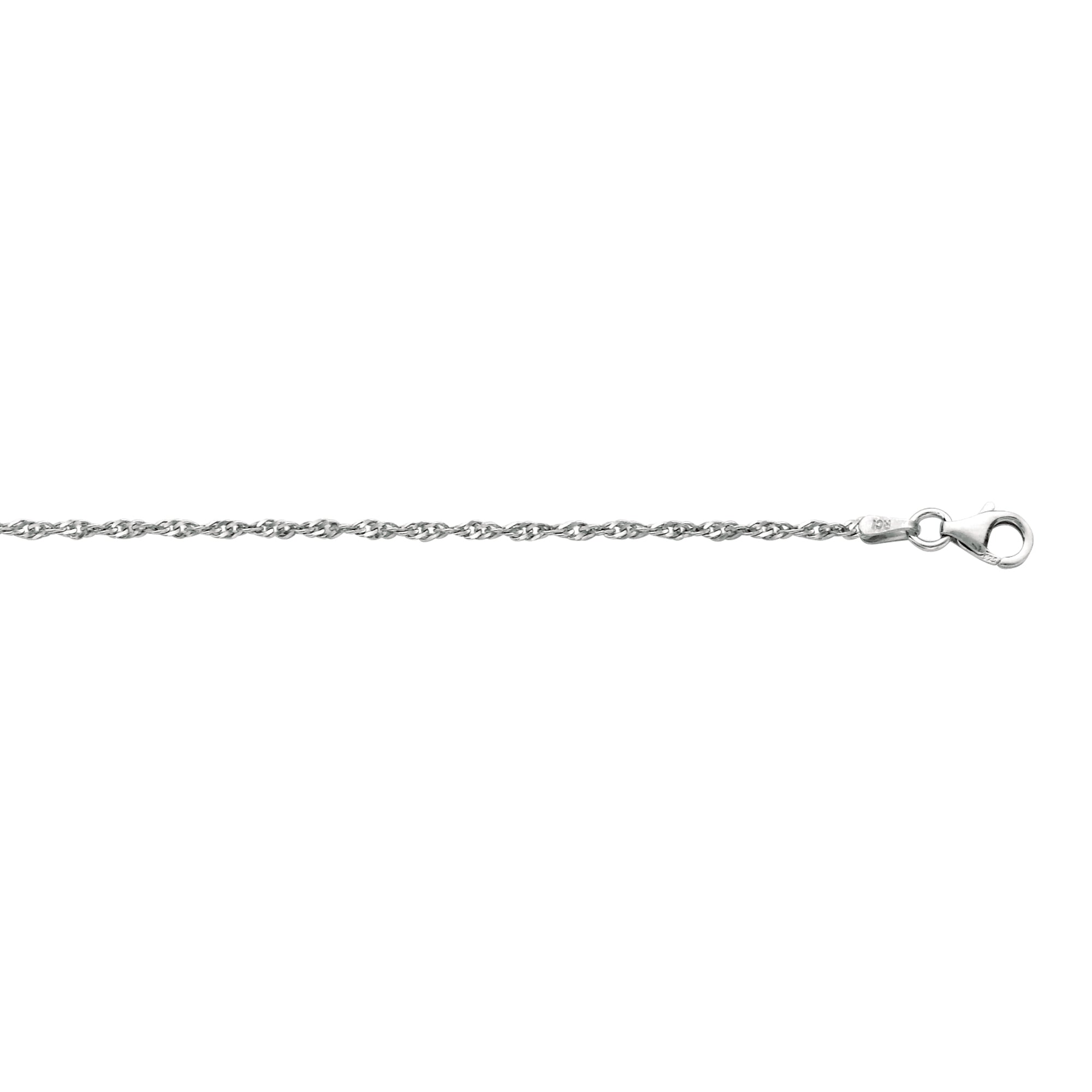 Silver 1.8mm Singapore 24" Chain with Lobster Lock