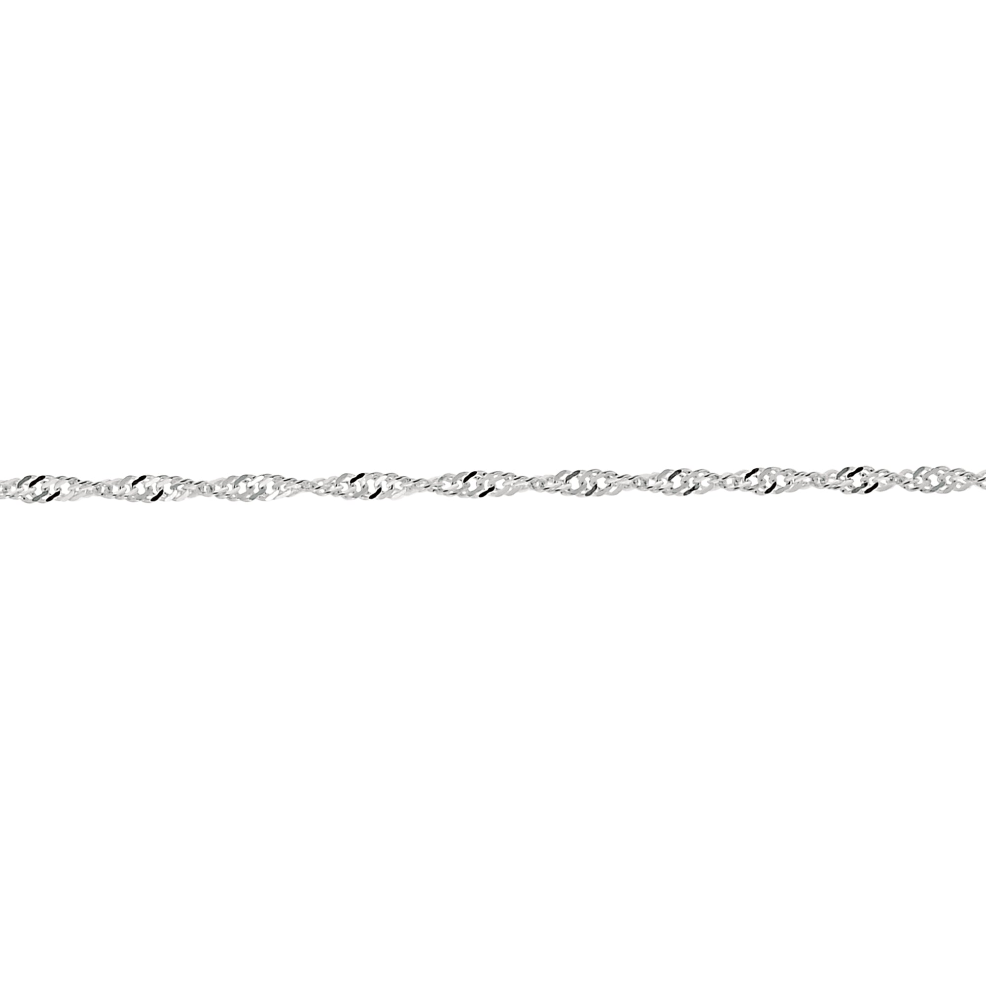 Silver 2.1mm Singapore 20" Chain with Lobster Lock