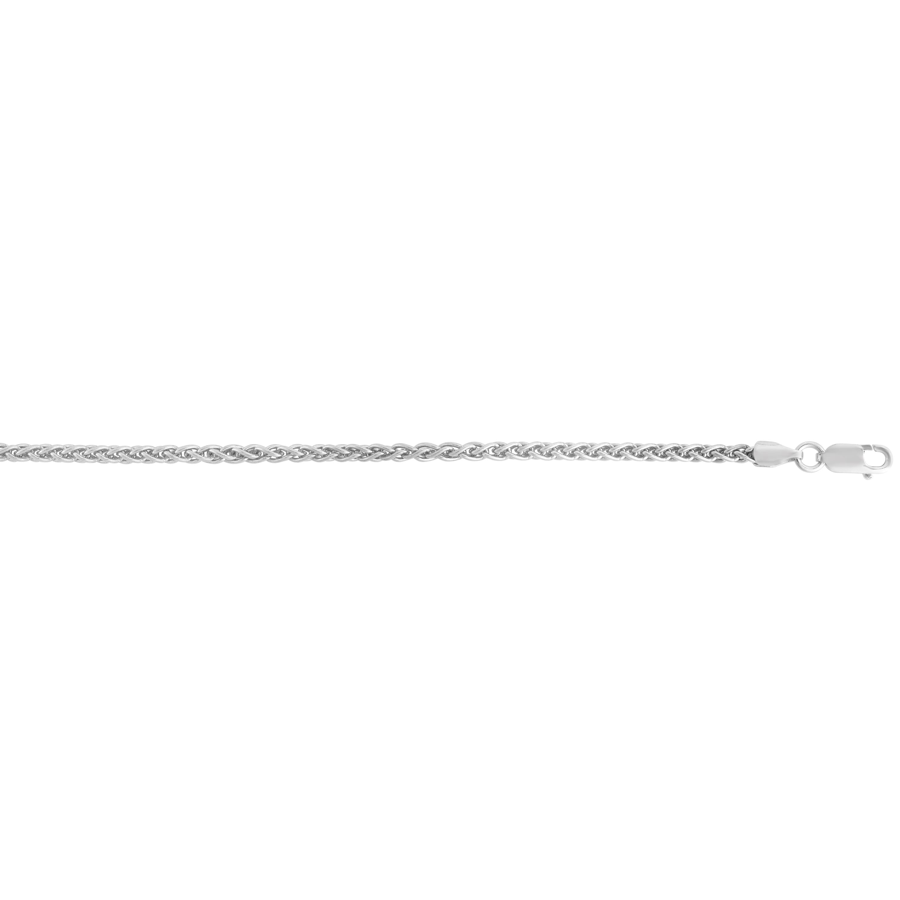 Sterling Silver 2.6mm Wheat 24" Chain with Lobster Clasp