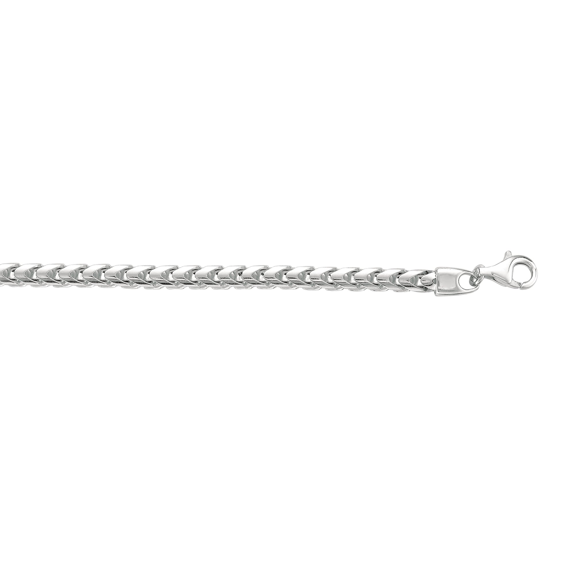 Sterling Silver 4.80mm Round Franco 24" Chain with Lobster Clasp