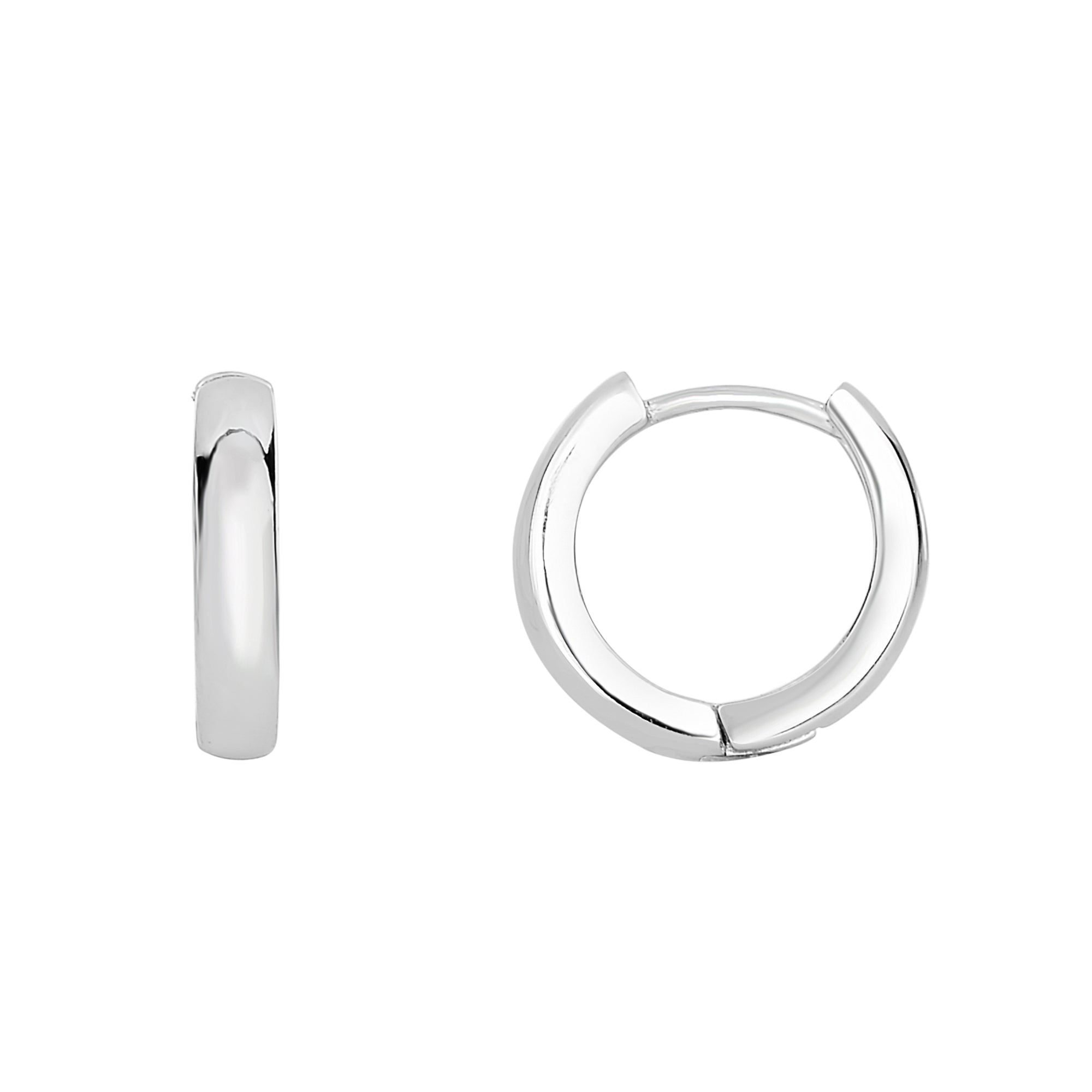 Sterling Silver 3.6x13.5mm Huggie Earring