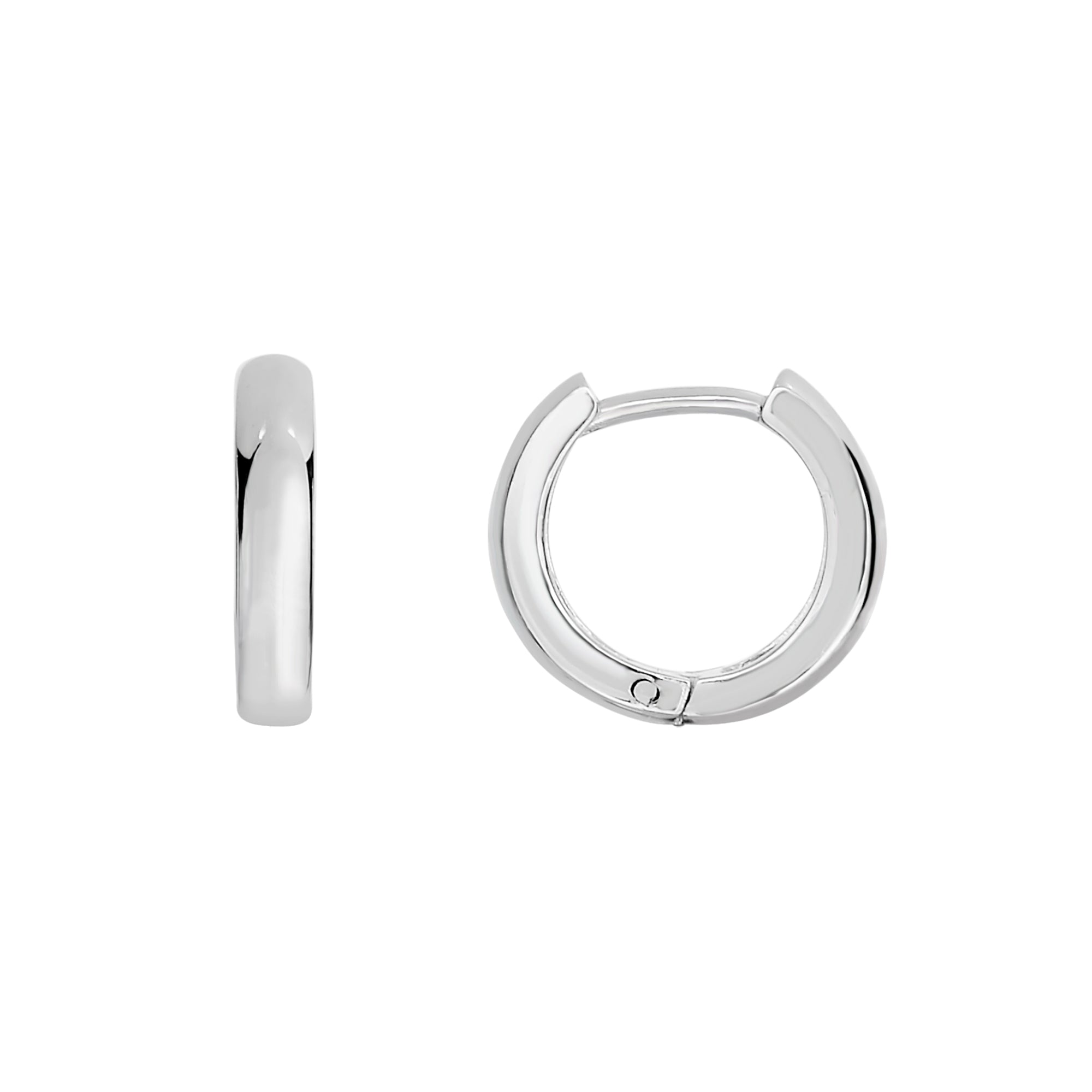 Sterling Silver 4x14mm Huggie Earring