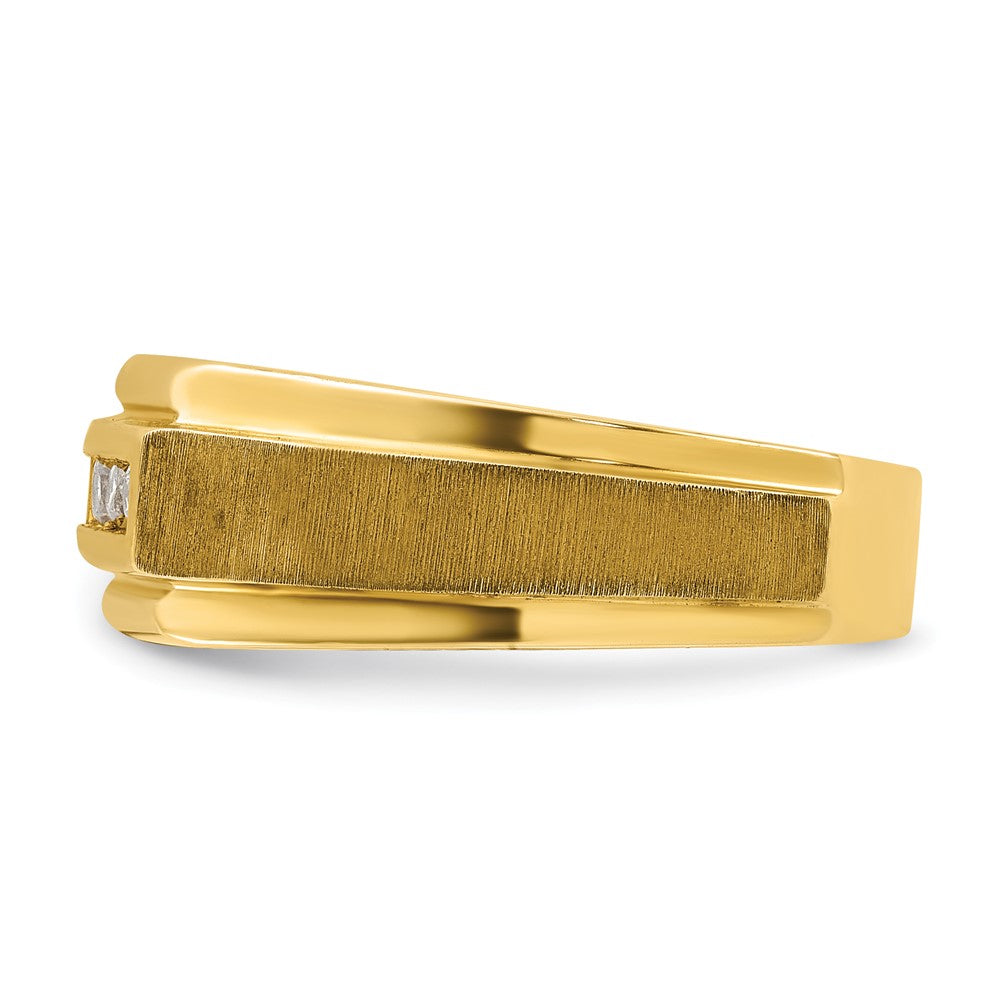 IBGoodman 14k Men's Polished and Satin 5-Stone Ring Mounting