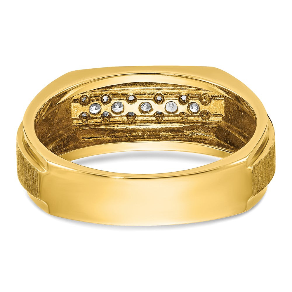 IBGoodman 14k Men's Polished and Satin 5-Stone Ring Mounting