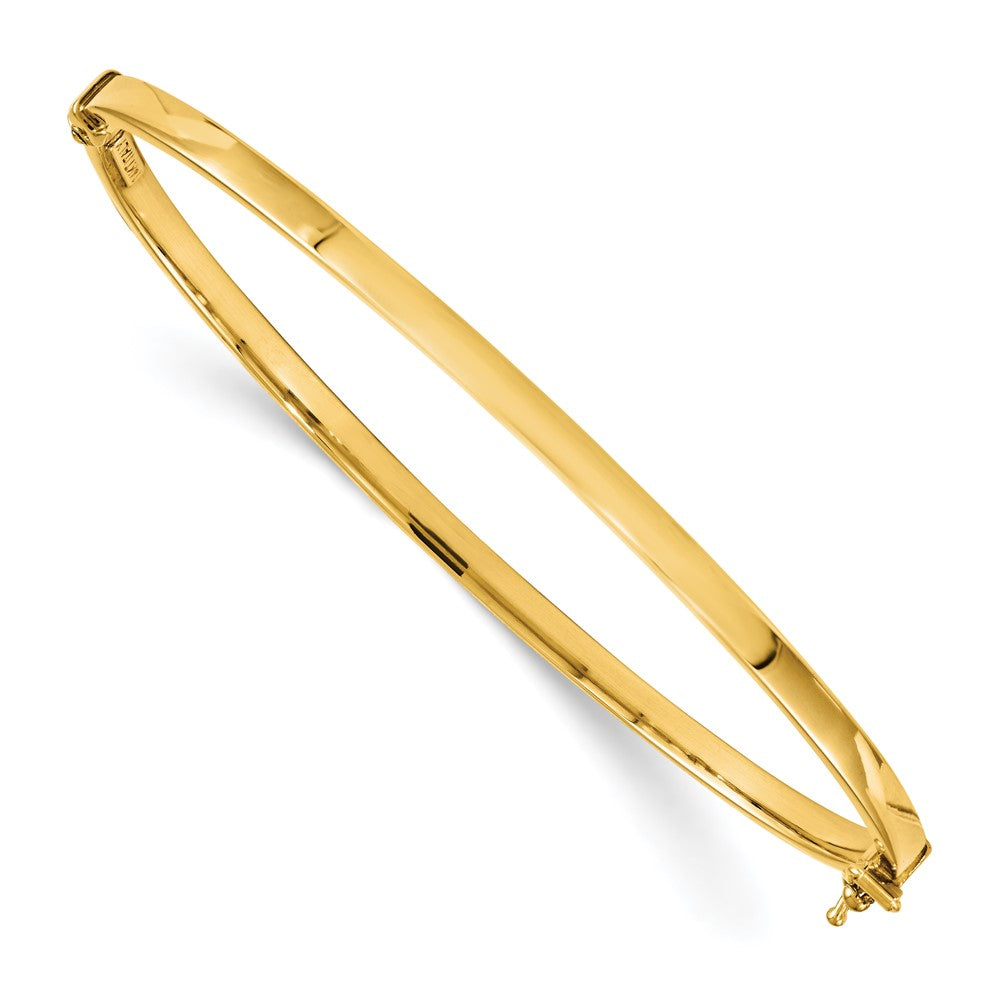 14K Polished Hinged Bangle