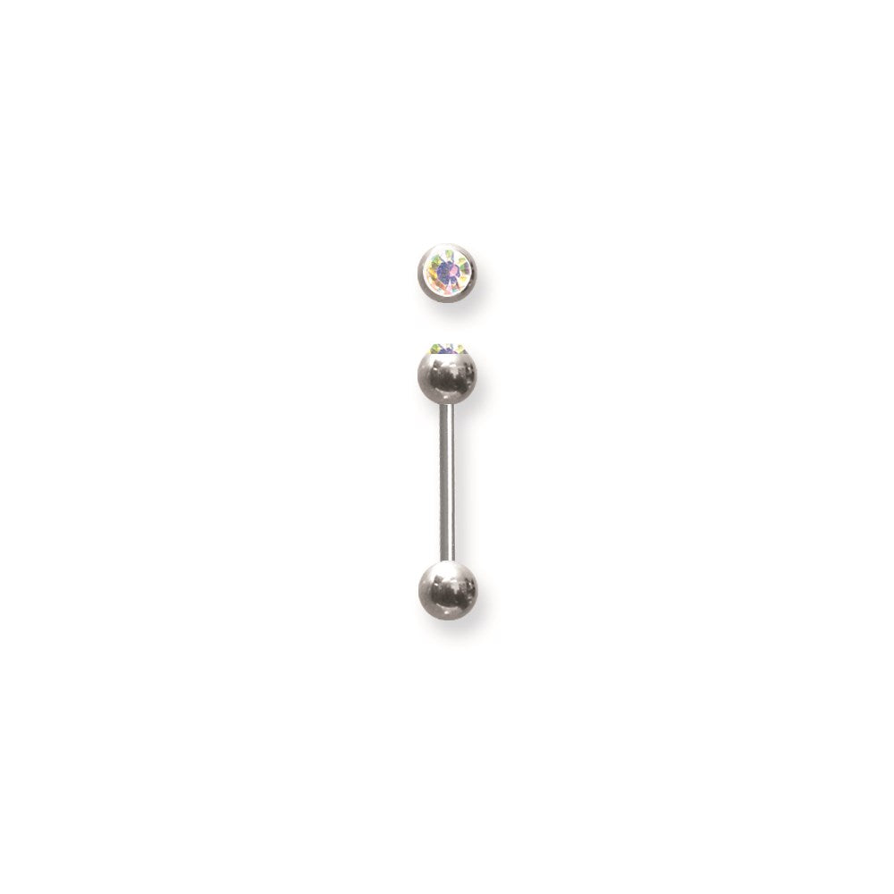 SGSS BB w Press Fit Gem Ball 14G (1.6mm) 5/8 (15mm) Long w 1 6mm gem ba