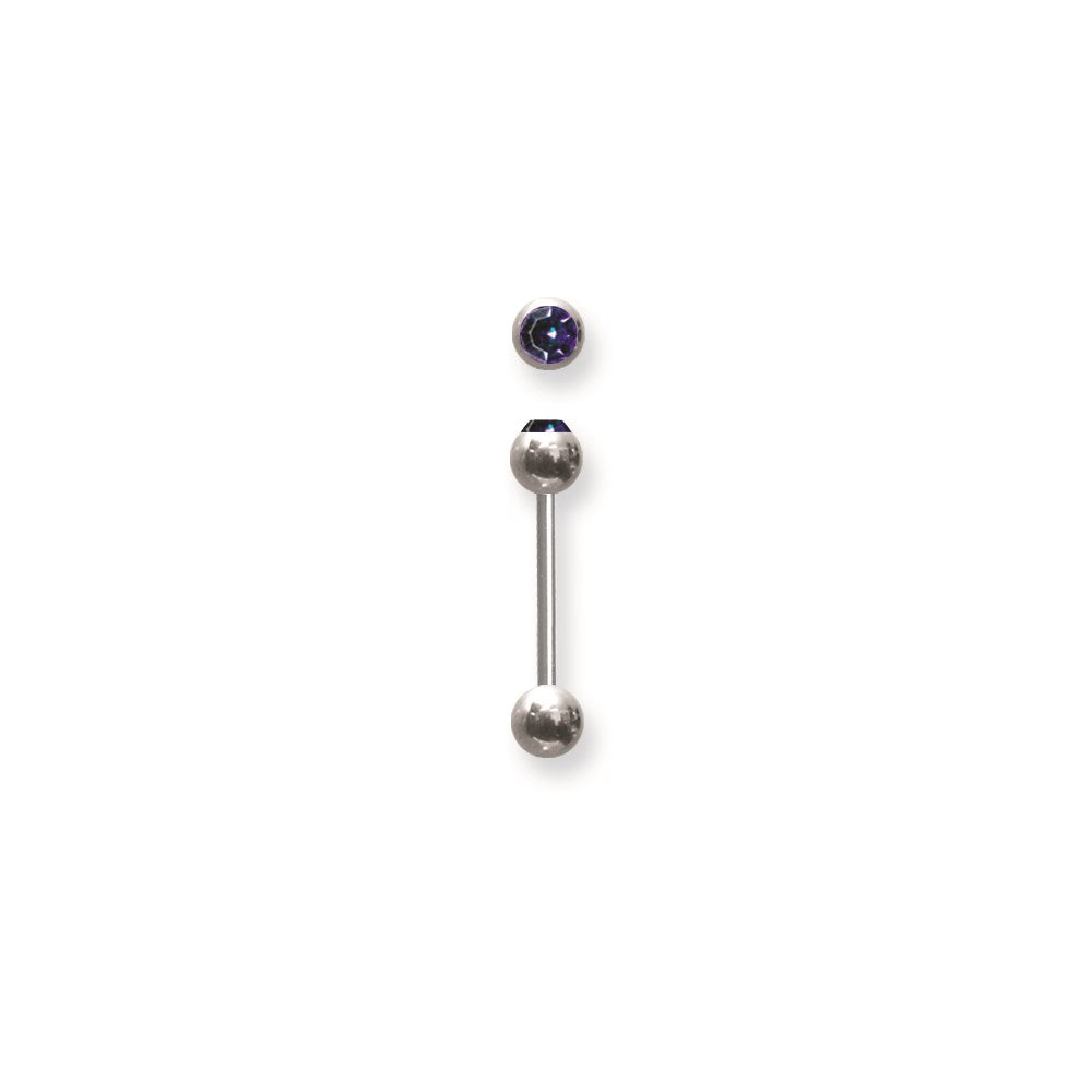 SGSS BB w Press Fit Gem Ball 14G (1.6mm) 5/8 (15mm) Long w 1 6mm gem ba