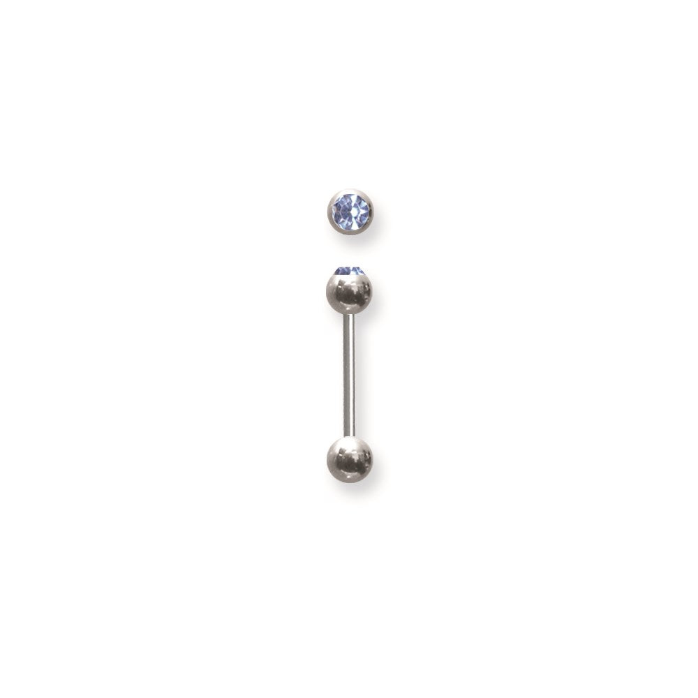 SGSS BB w Press Fit Gem Ball 14G (1.6mm) 5/8 (15mm) Long w 1 6mm gem ba