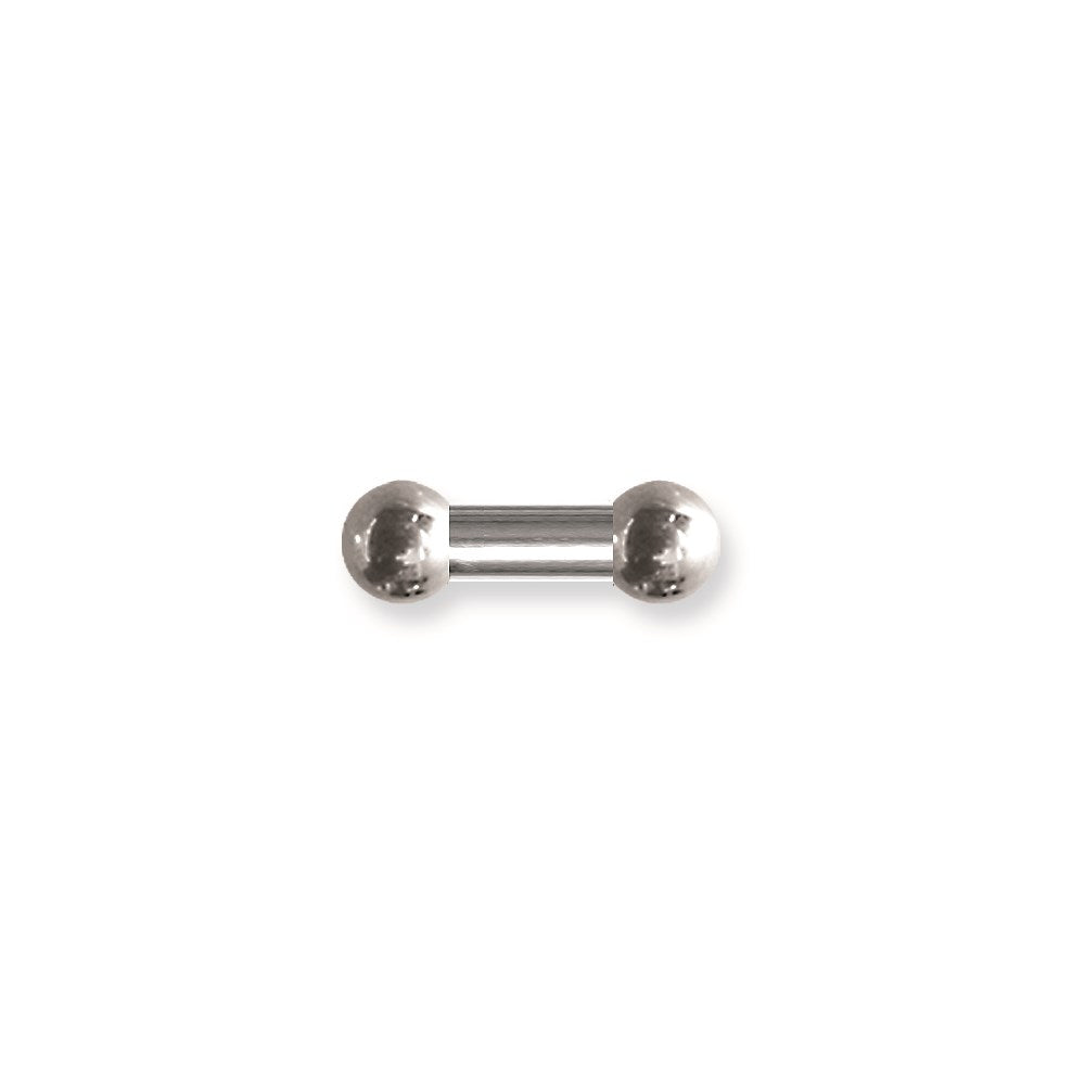 Int Thrd SGSS BB w 2 Stl Balls 2G (6.5mm) 1/2 (13mm) Long