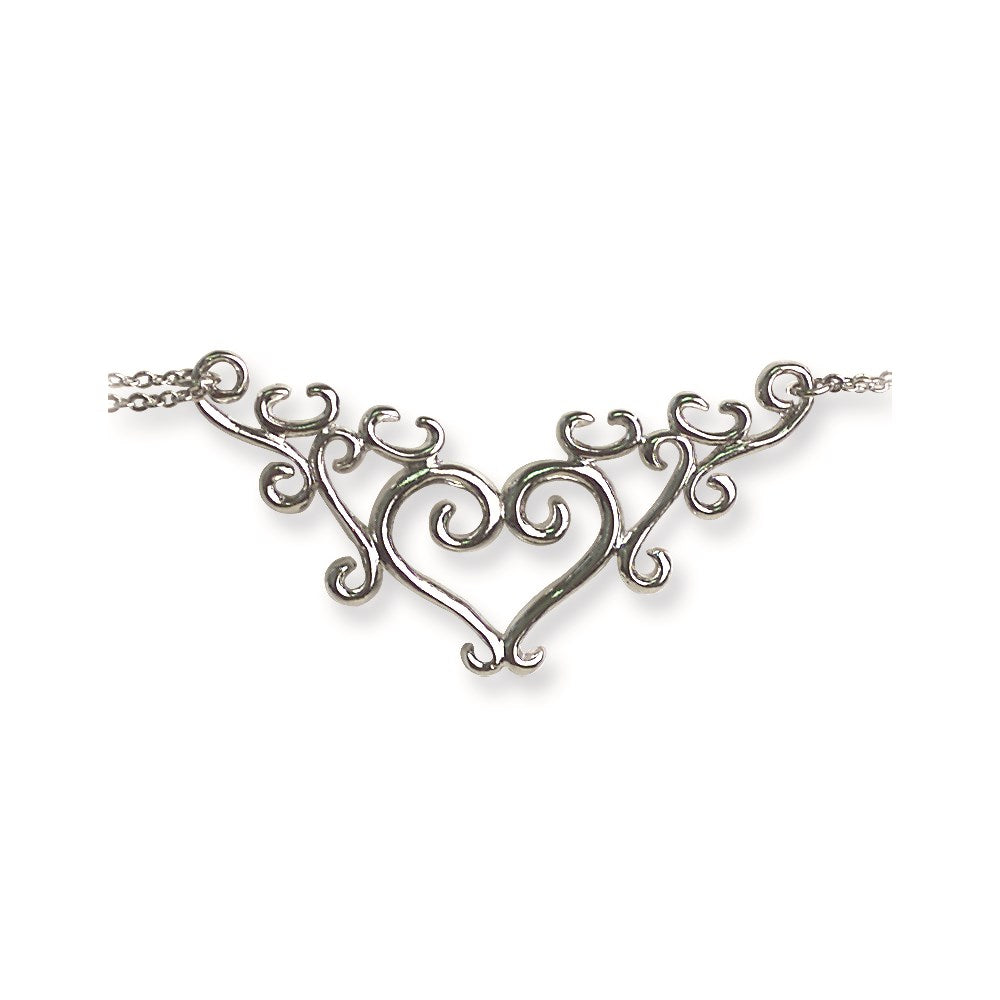 Back Belly Chains Vine Scrollwork Heart w Heart weight Medium (Fits 28