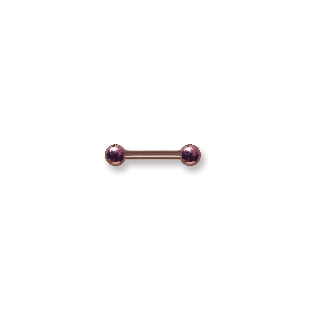 Solid Titanium BB 10G (2.6mm) 5/8 (15mm) Long w 6mm Titanium Balls Pink