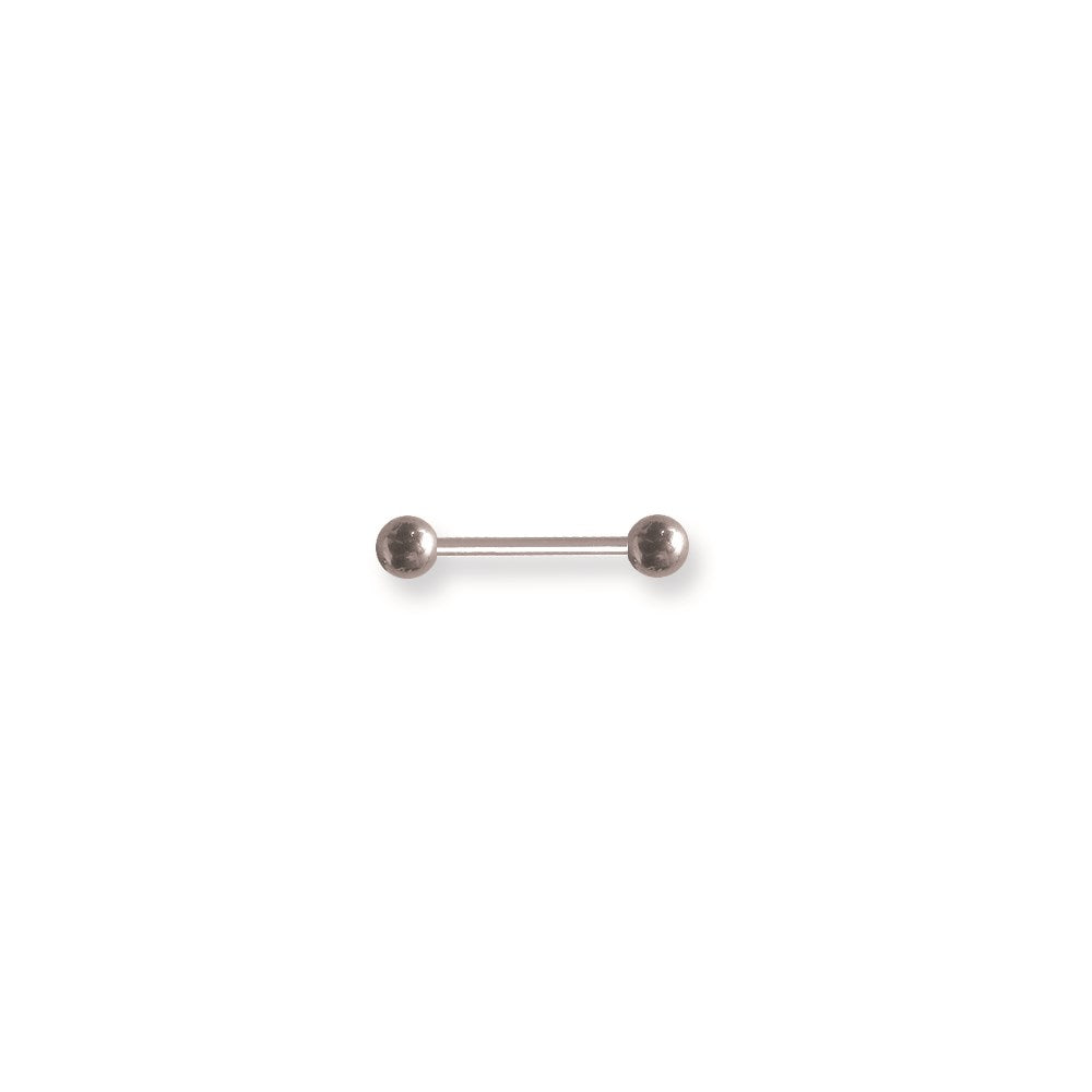 Solid Titanium BB 14G (1.6mm) 5/8 (15mm) Long w 5mm Titanium Balls Unco