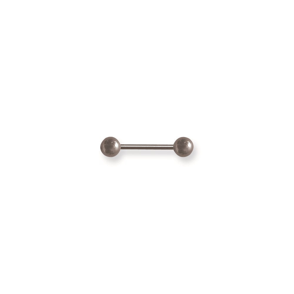 Solid Titanium BB 14G (1.6mm) 5/8 (15mm) Long w 6mm Titanium Balls Unco