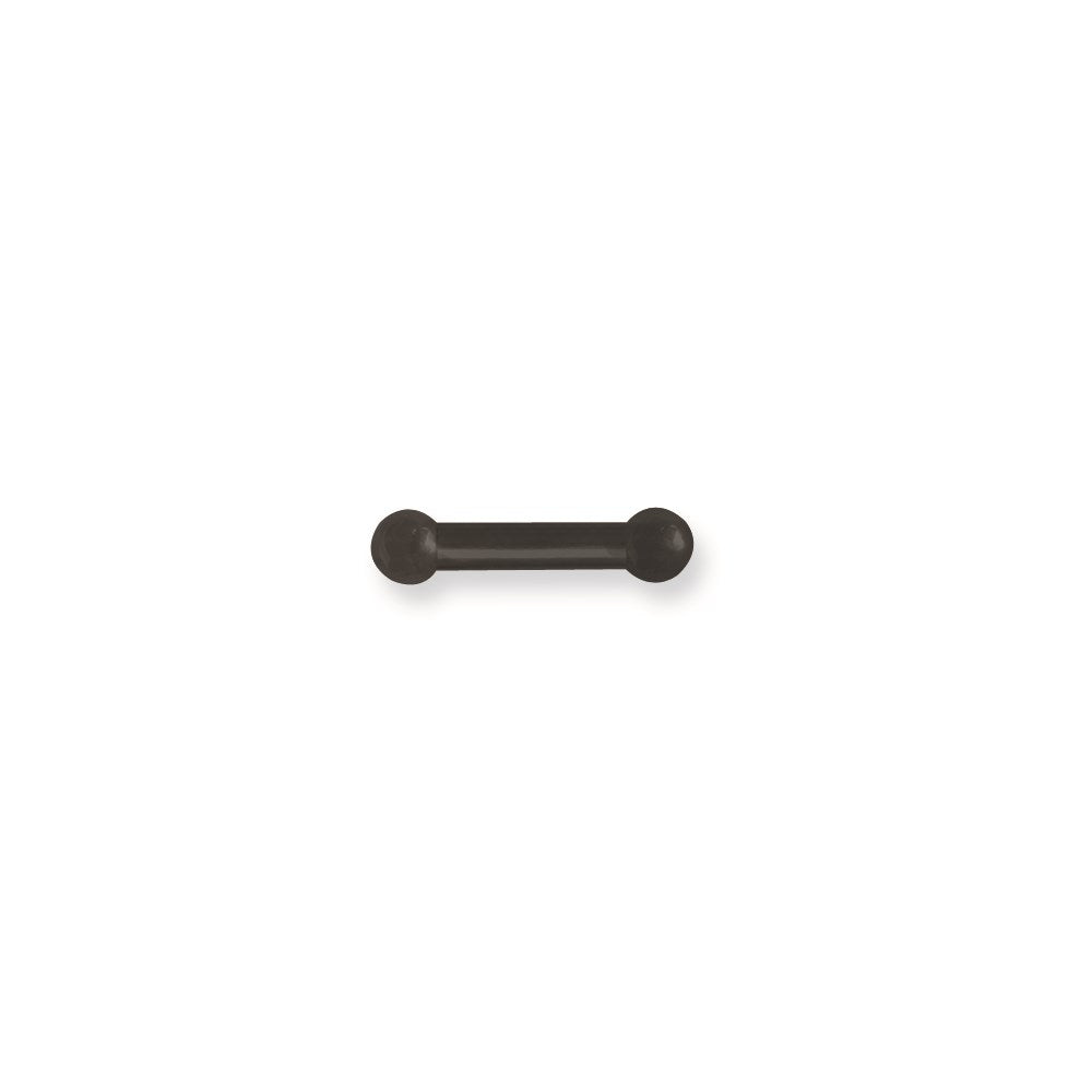 Solid Titanium BB 6G (4.1mm) 5/8 (15mm) Long w 6mm Balls Black