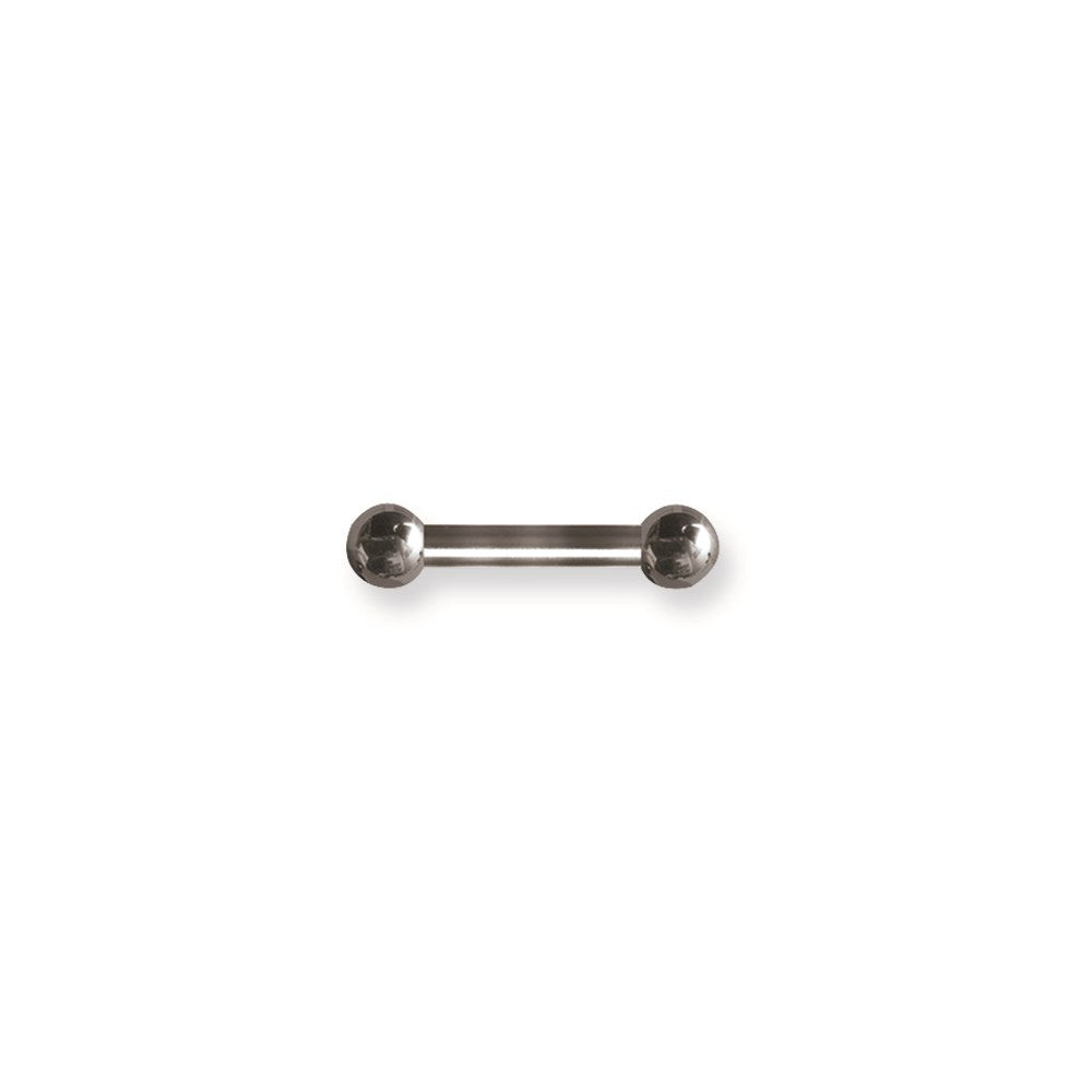 Solid Titanium BB 8G (3.2mm) 5/8 (15mm) Long w 6mm Titanium Balls Uncol