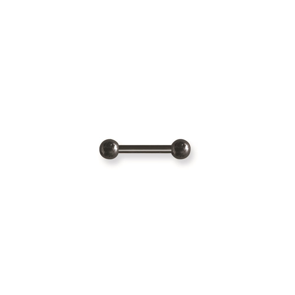 Plated SGSS BB 10G (2.6mm) 5/8 (15mm) Long w 6mm balls Black (ZR-DS11)