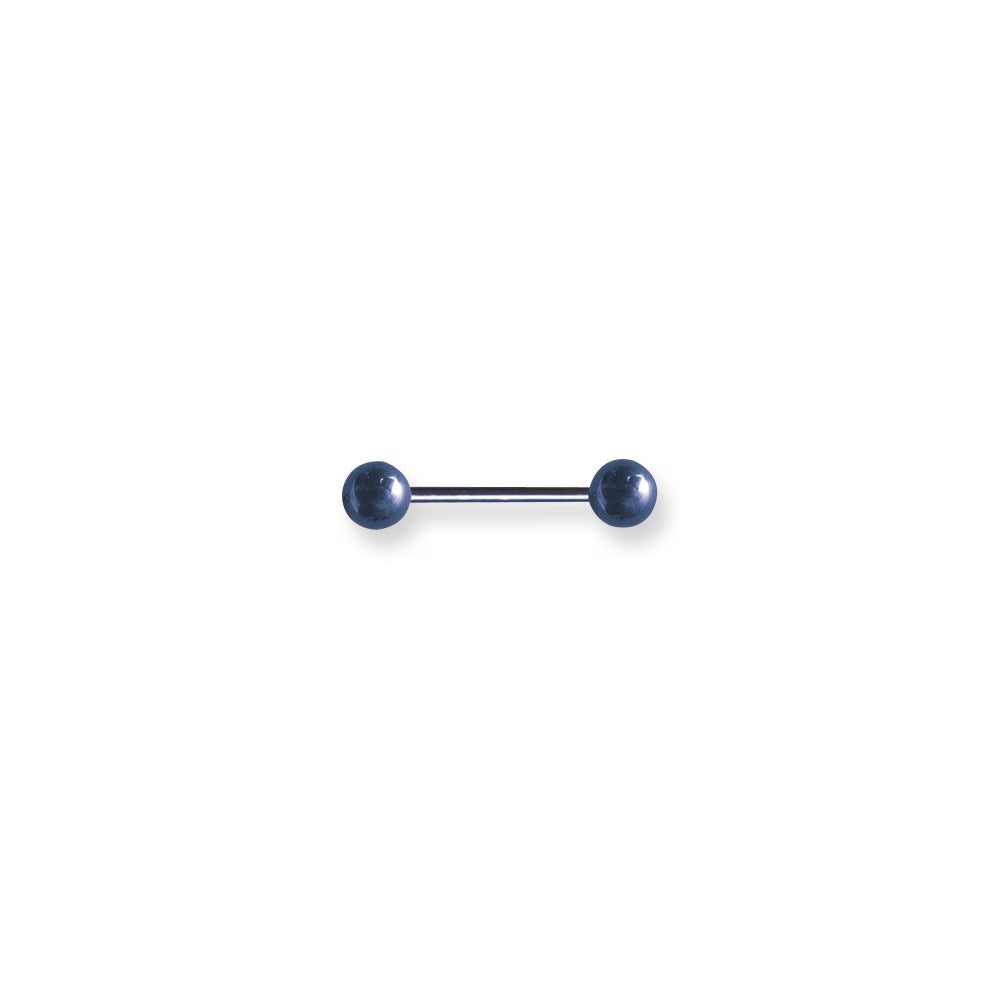 Plated SGSS BB 14G (1.6mm) 5/8 (15mm) Long w 6mm balls Cobalt Blue Tita