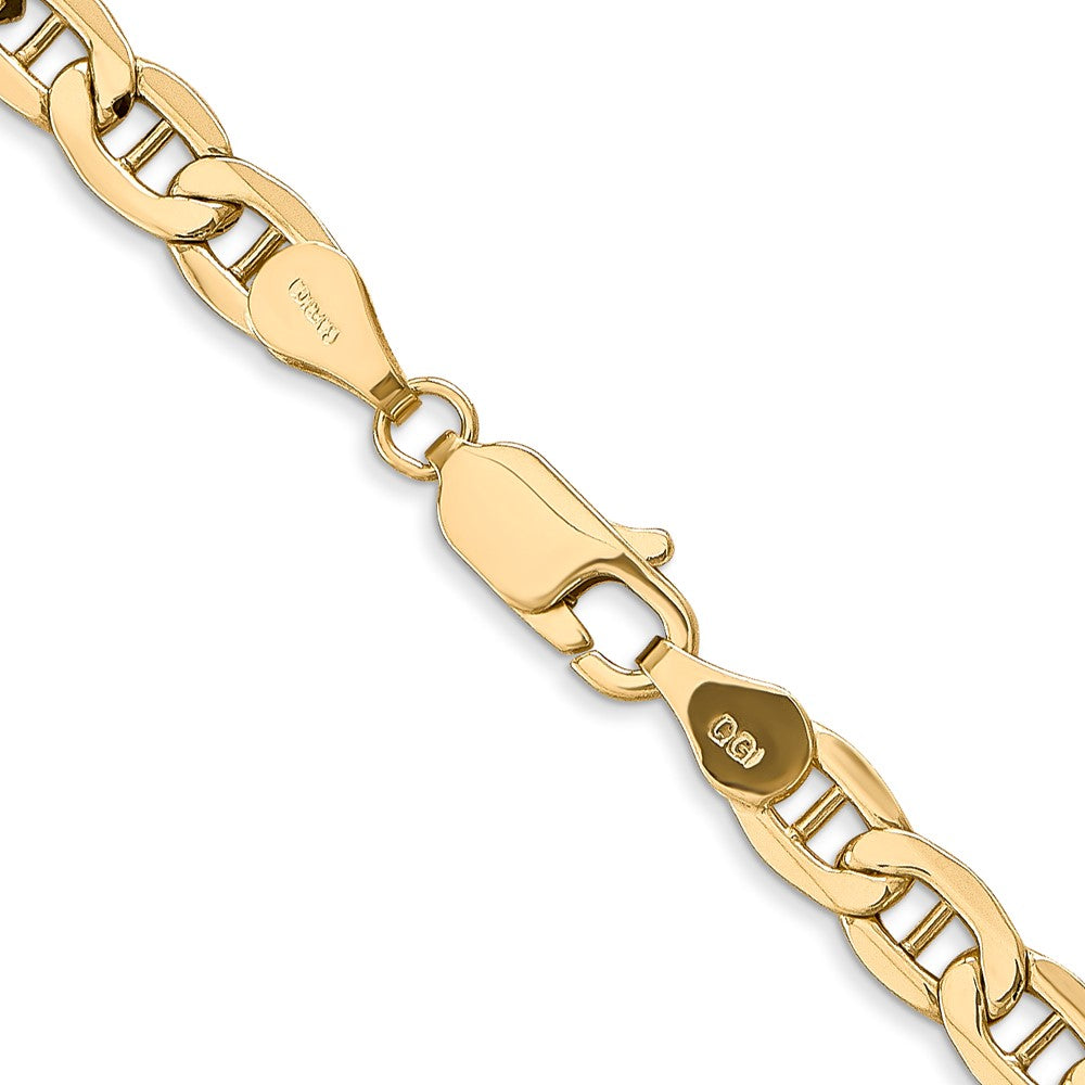 14K 20 inch 4.75mm Semi-Solid Anchor with Lobster Clasp Chain