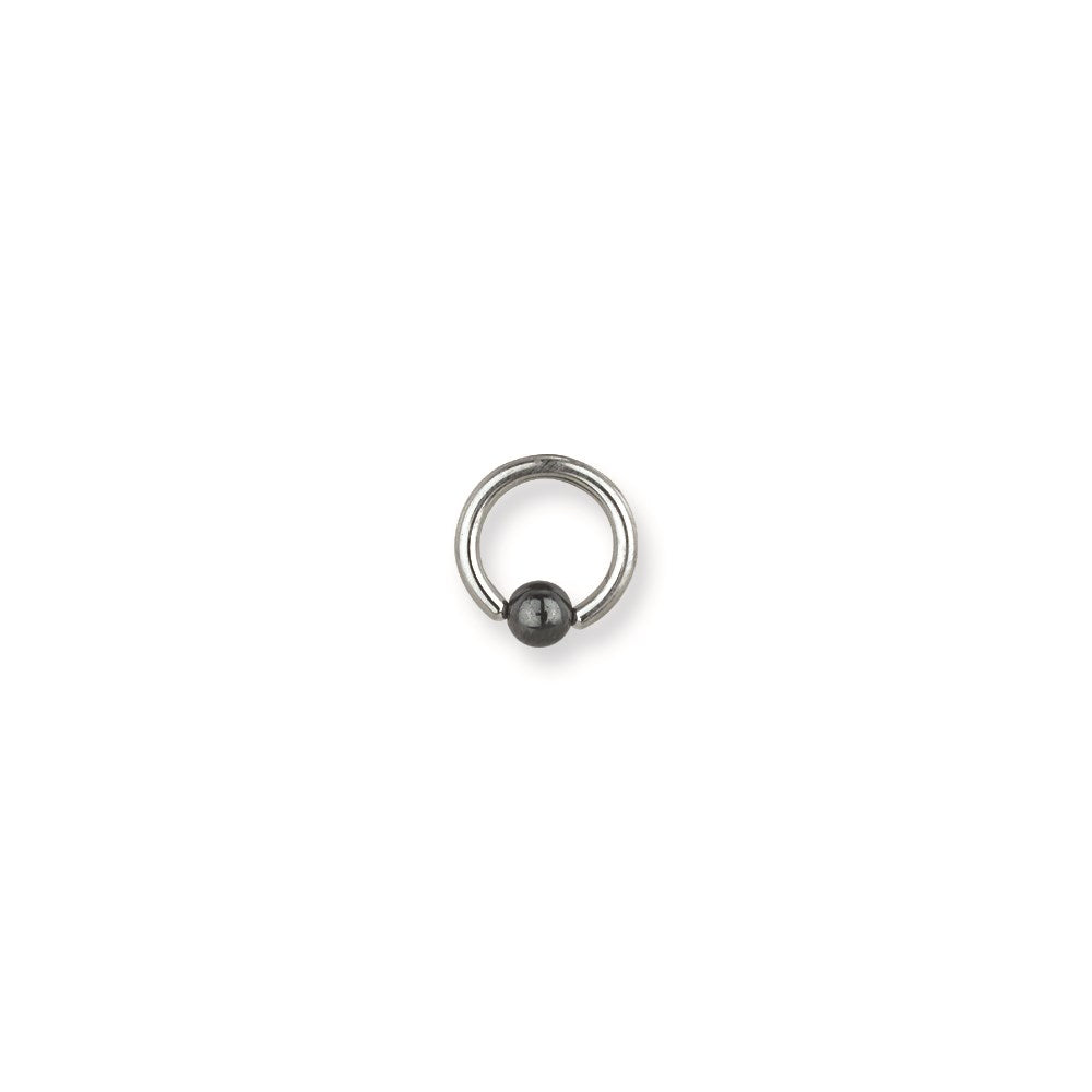 SGSS Captive w Hematite Ball 12G (2mm) 1/2 (13mm) Dia w 3mm Gap & 4mm H