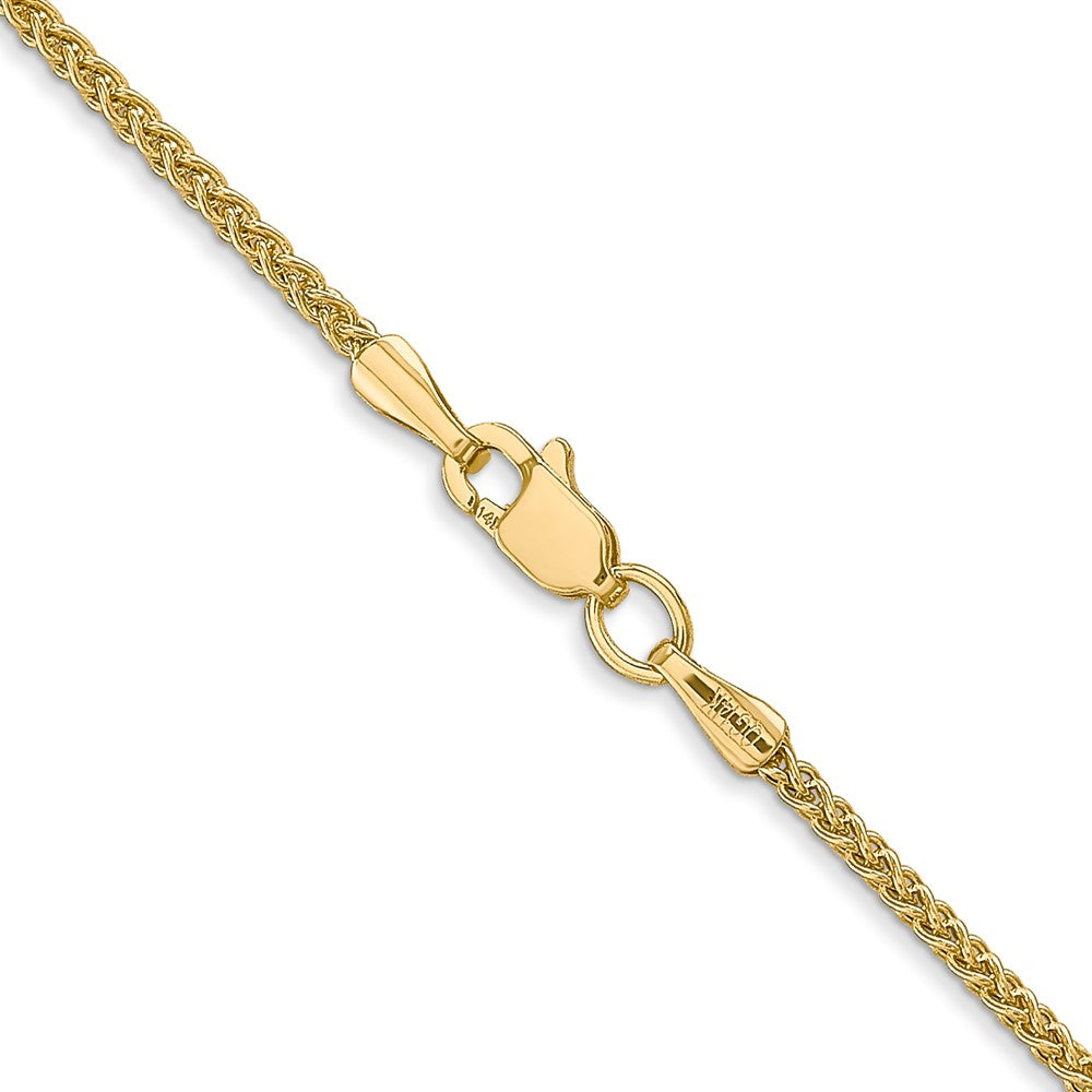 14K 18 inch 1.55mm Semi-Solid Wheat with Lobster Clasp Chain