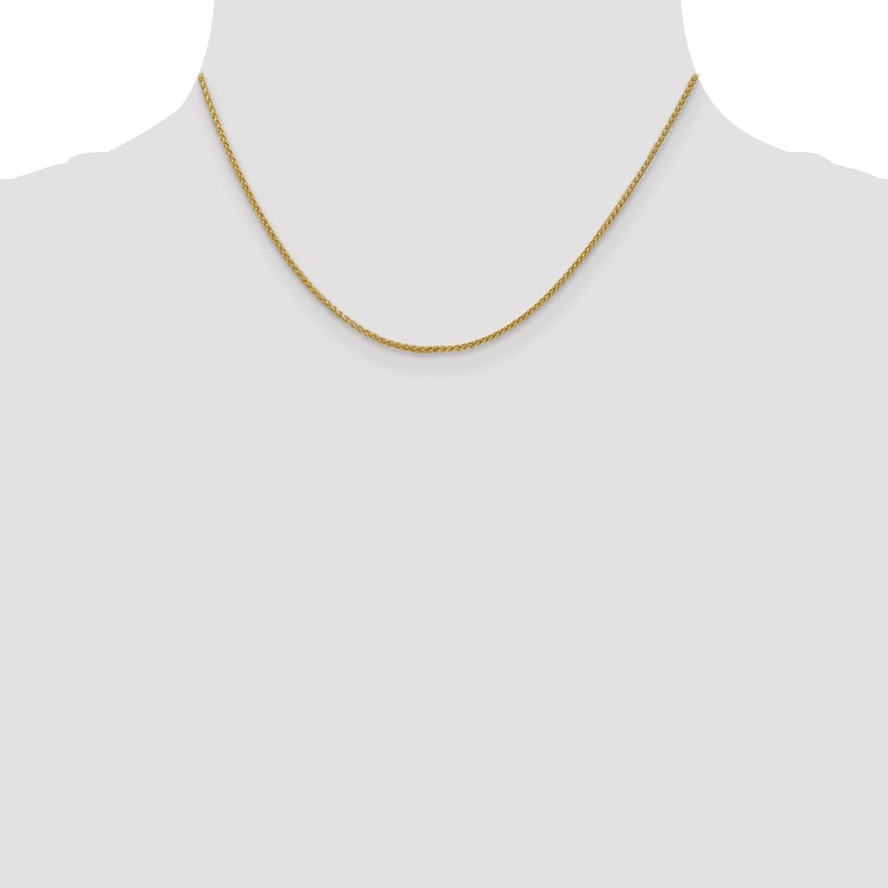 14K 16 inch 1.55mm Semi-Solid Wheat with Lobster Clasp Chain