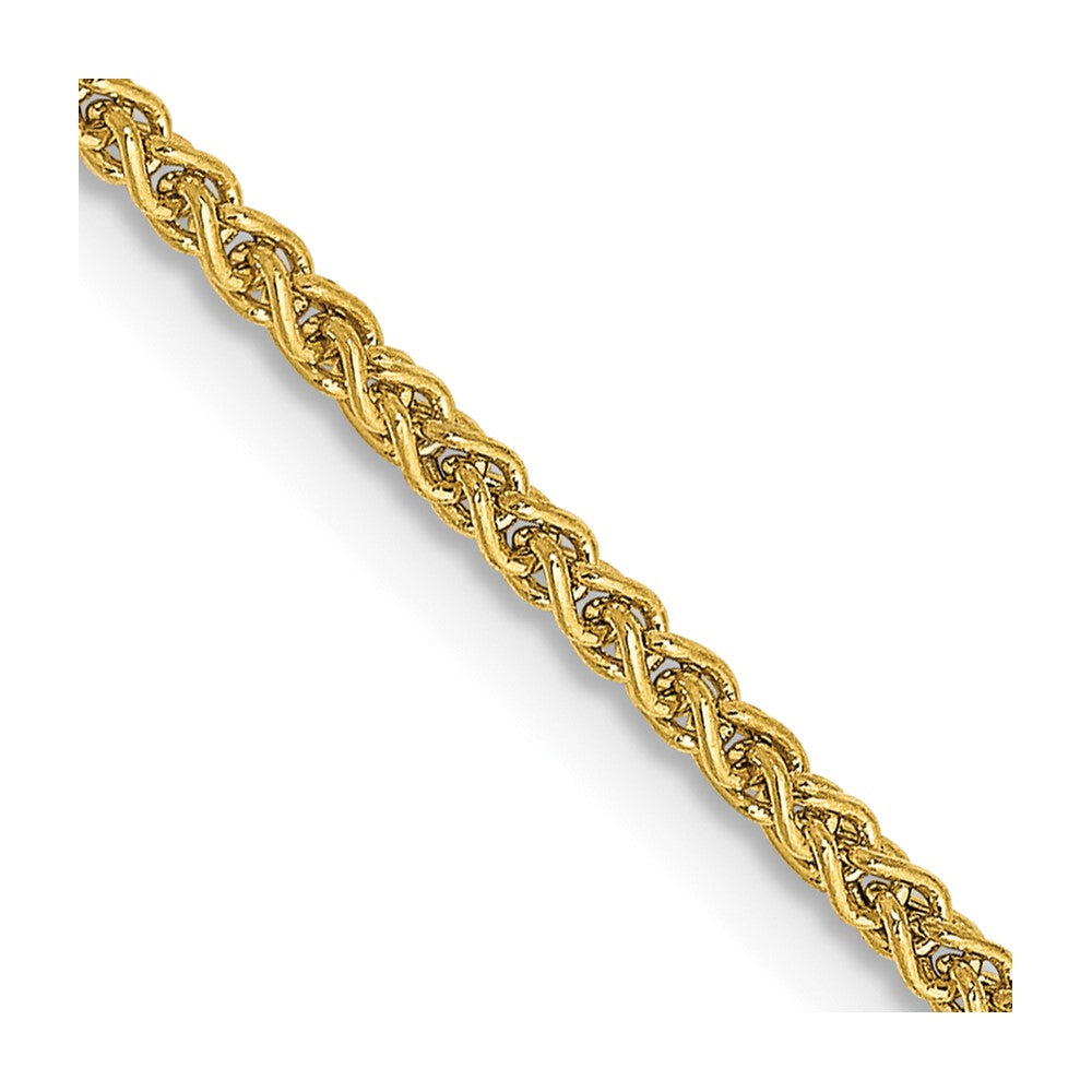 14K 24 inch 1.55mm Semi-Solid Wheat with Lobster Clasp Chain