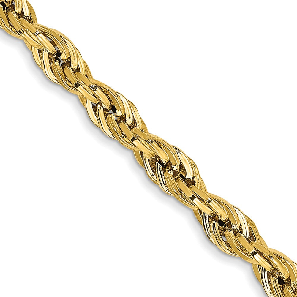 14K 18 inch 3mm Semi Solid Rope with Lobster Clasp Chain