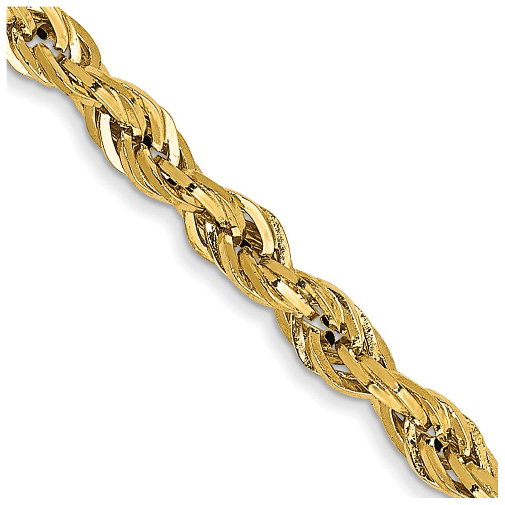 14K 24 inch 2.8mm Semi Solid Rope with Lobster Clasp Chain