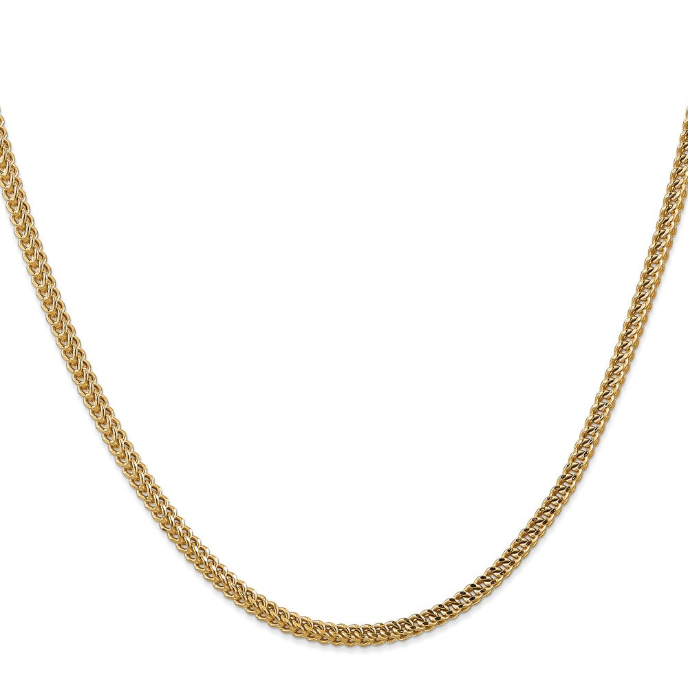 14K 18 inch 3mm Semi-Solid Franco with Fancy Lobster Clasp Chain