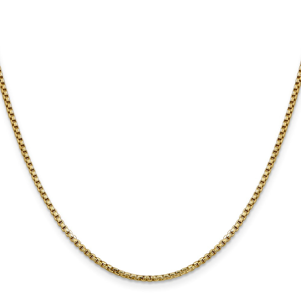 14K 16 inch 1.75mm Semi-Solid Round Box with Lobster Clasp Chain