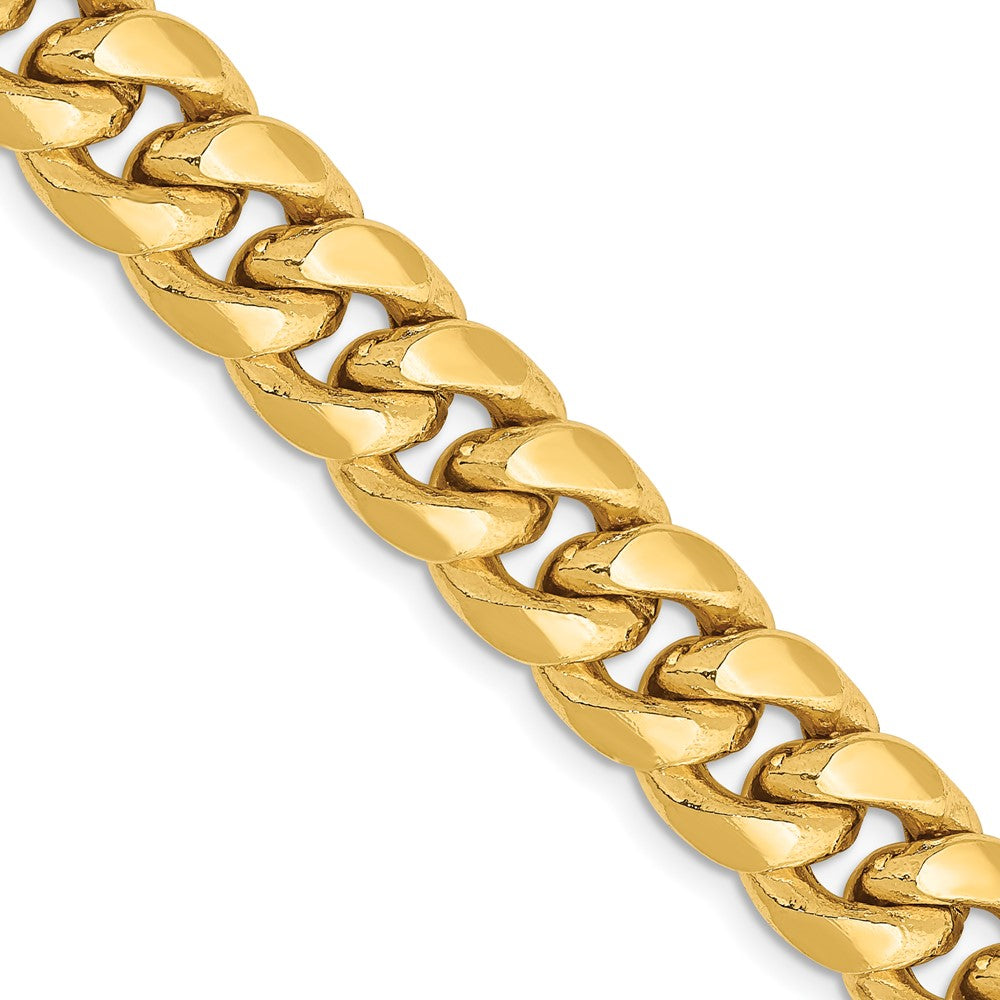 14K 20 inch 9.3mm Semi-Solid Miami Cuban with Lobster Clasp Chain