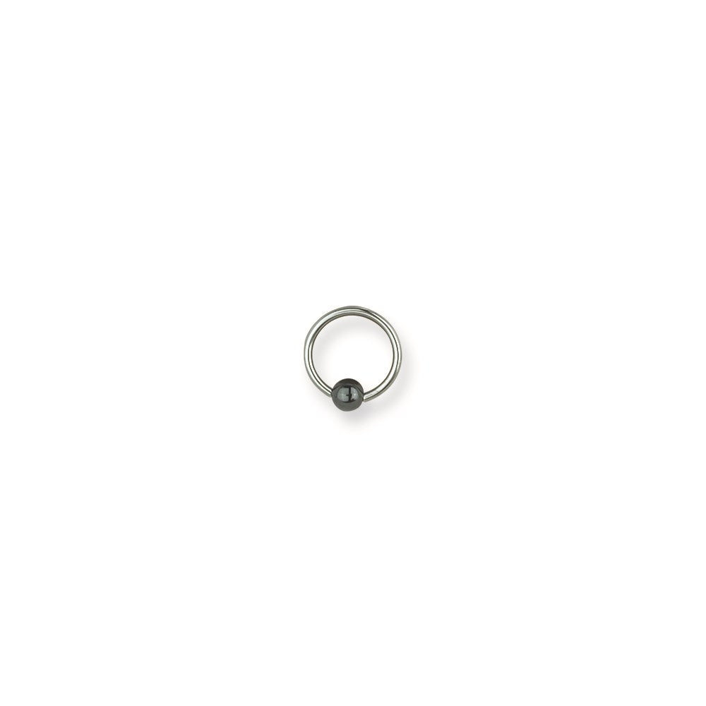 SGSS Captive w Hematite Ball 16G (1.3mm) 5/16 (8mm) Dia w 3mm Gap & 4mm