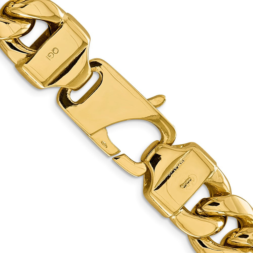 14K 24 inch 15mm Semi-Solid Miami Cuban with Lobster Clasp Chain