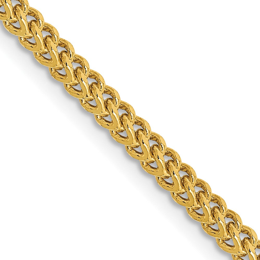 14K 24 inch 2.2mm Semi-Solid Franco with Lobster Clasp Chain