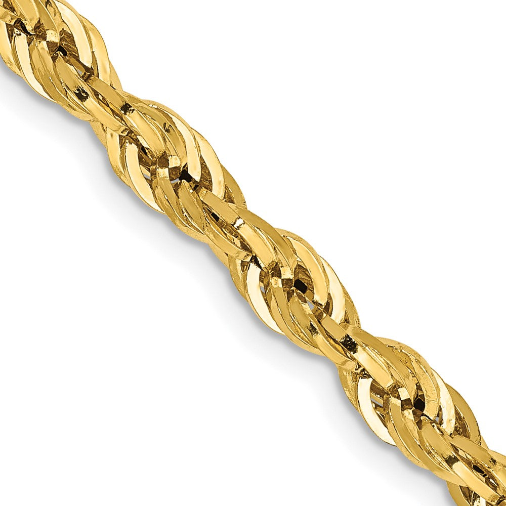 14K 24 inch 4.25mm Semi Solid Rope with Lobster Clasp Chain